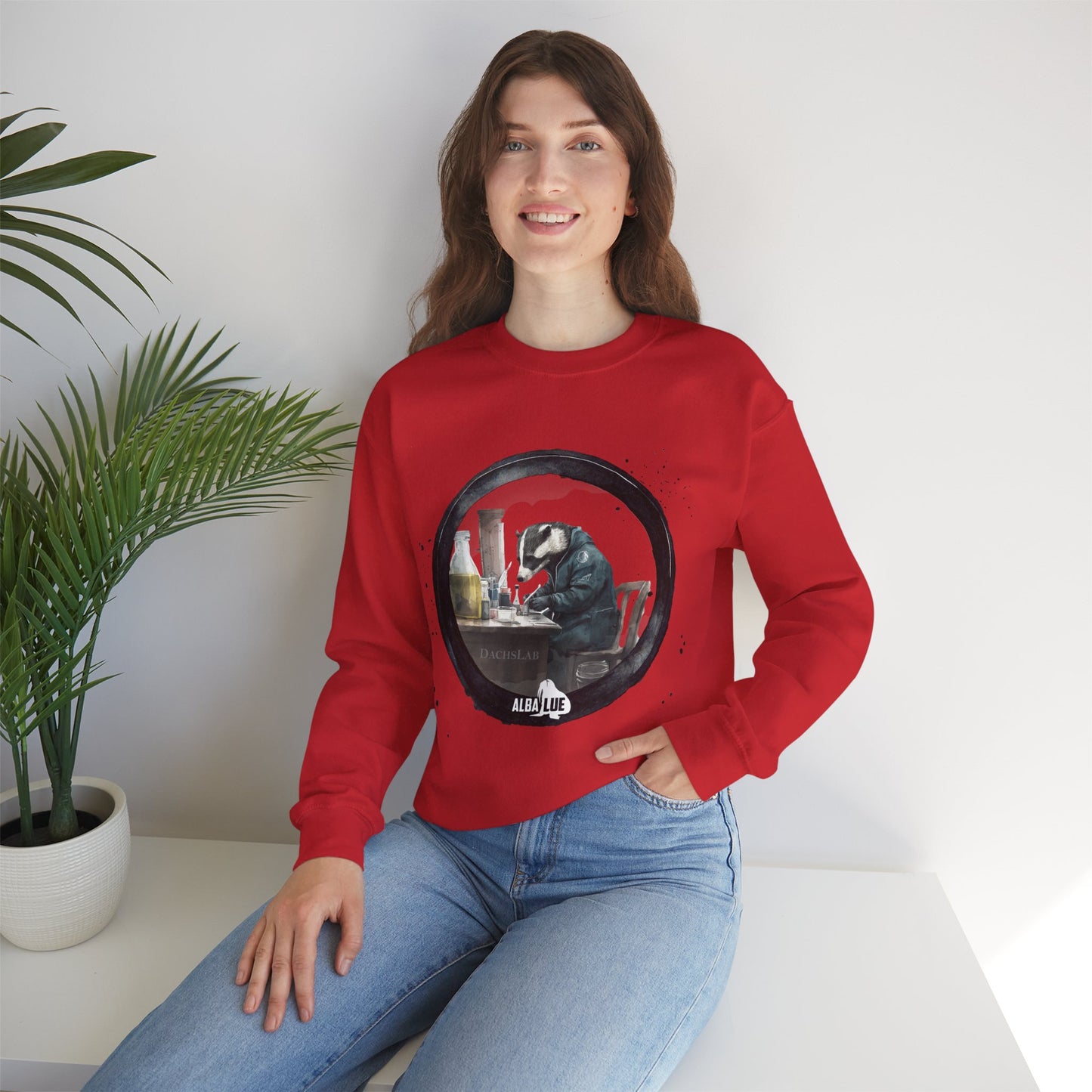 Badger in a Lab - Crewneck Sweatshirt