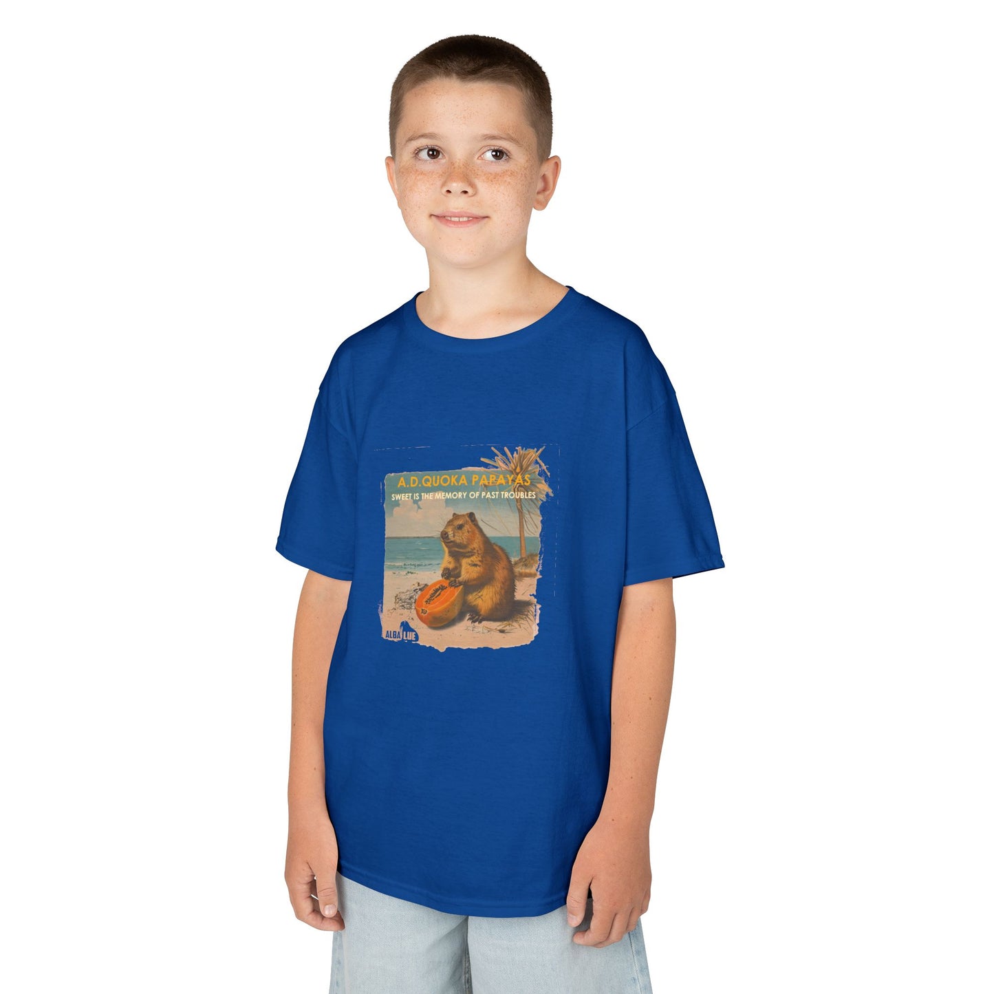 Retro A.D. Quokka Papayas - Kids T-Shirt