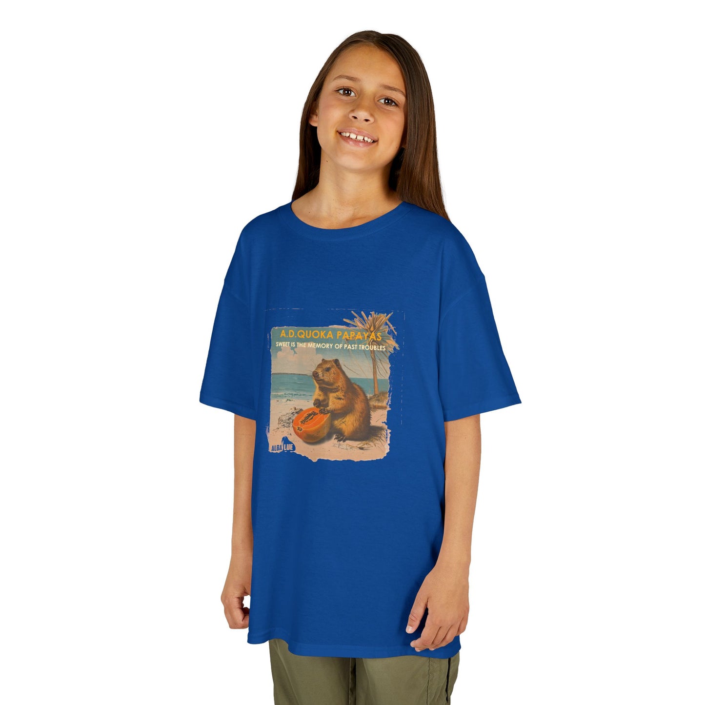 Retro A.D. Quokka Papayas - Kids T-Shirt