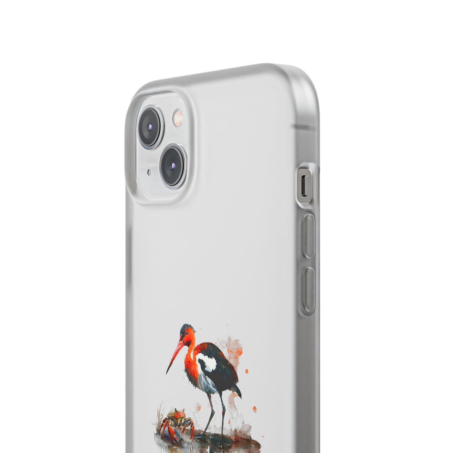 Bird Watercolor Phone Case — Painted Water Bird Flexi Case