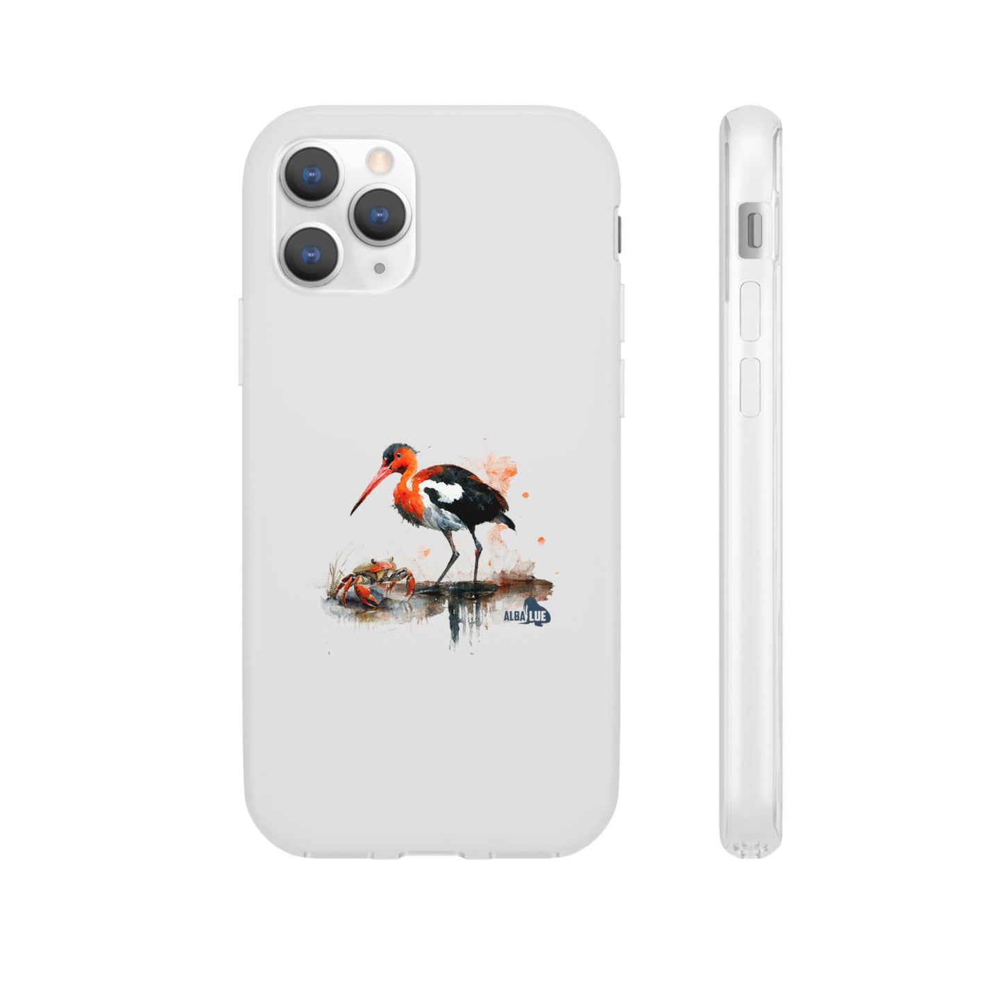 Bird Watercolor Phone Case — Painted Water Bird Flexi Case