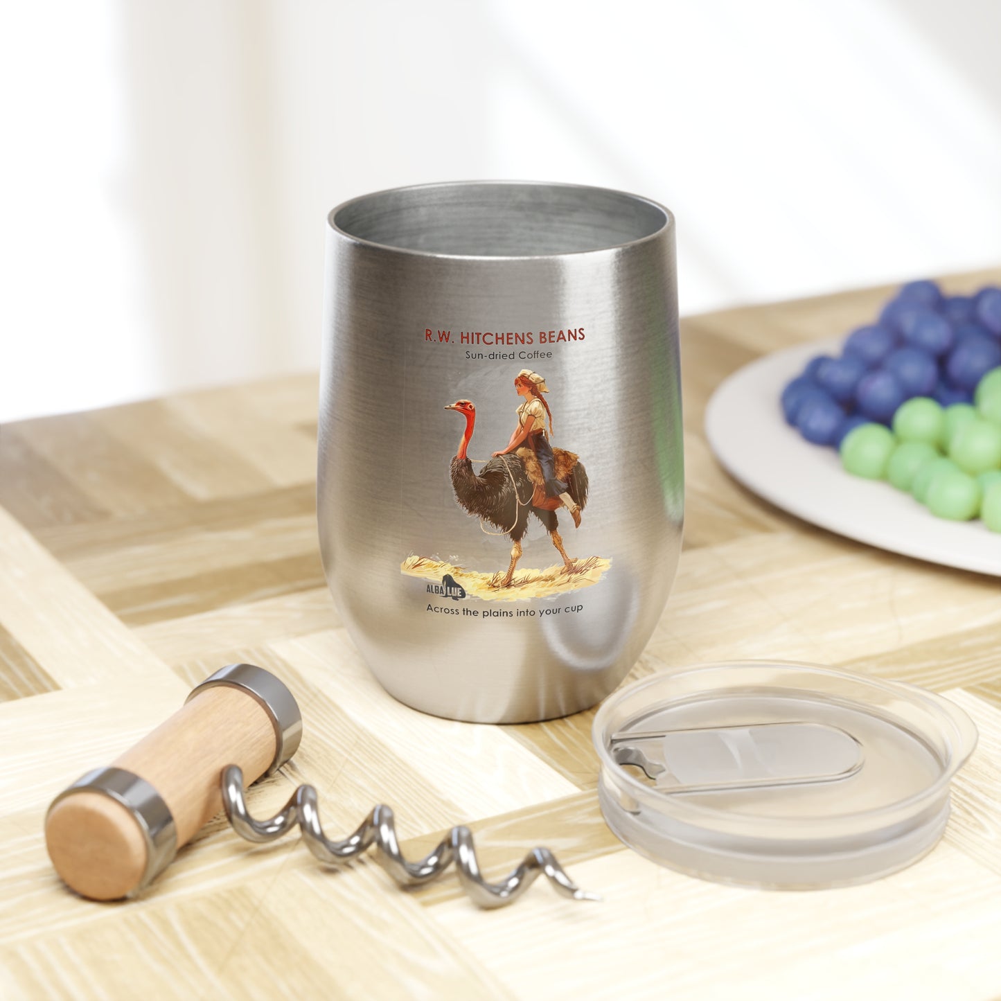 Vintage Ostrich Coffee Ad - Chill Wine Tumbler
