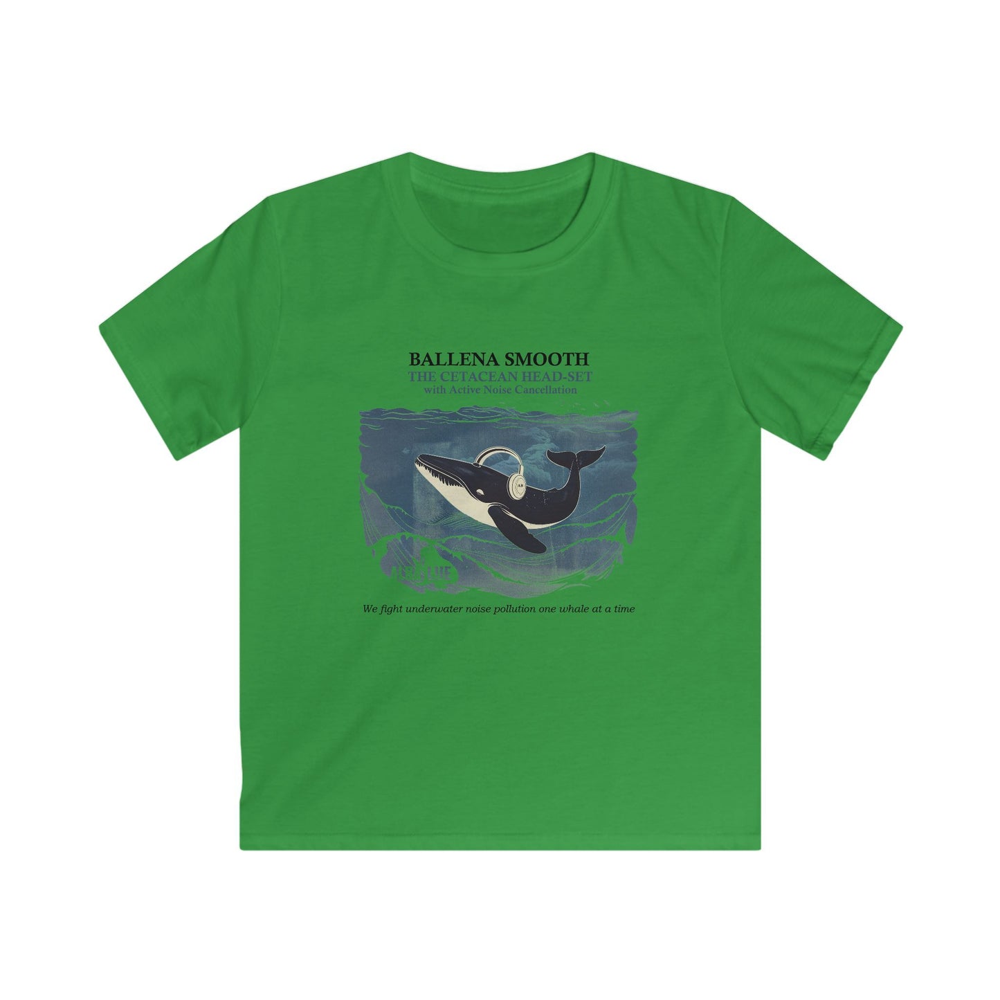 Whale Headphone - kids T-shirt