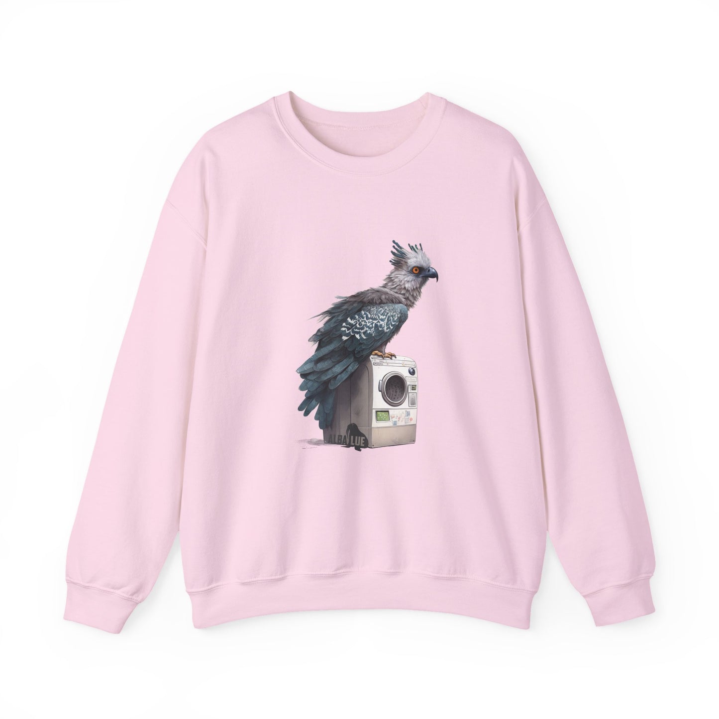 Harpy Eagle Sitting on a Washing Machine  - Crewneck Sweatshirt