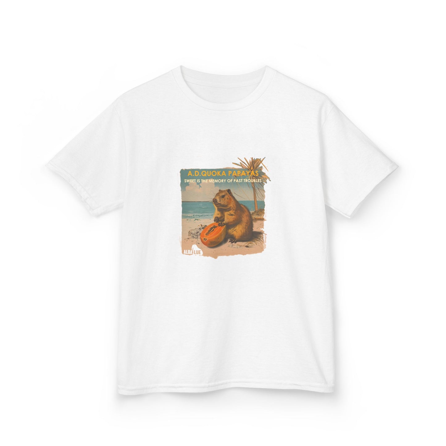 Retro A.D. Quokka Papayas - Kids T-Shirt