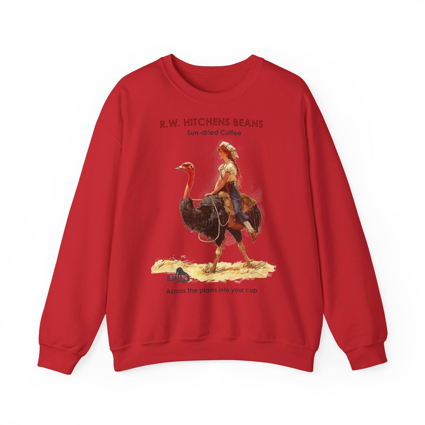 Vintage Ostrich Coffee Ad - Crewneck Sweatshirt