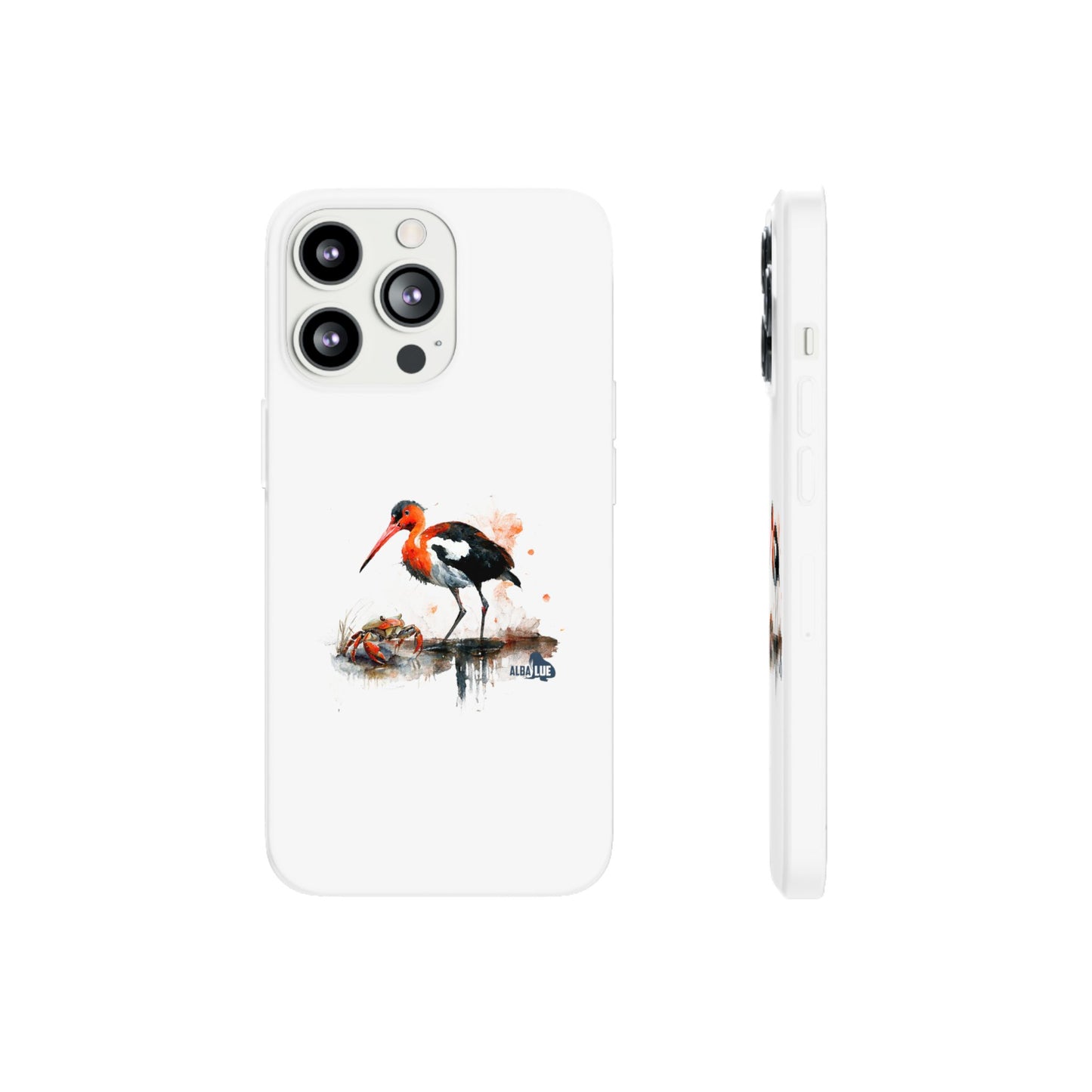 Bird Watercolor Phone Case — Painted Water Bird Flexi Case