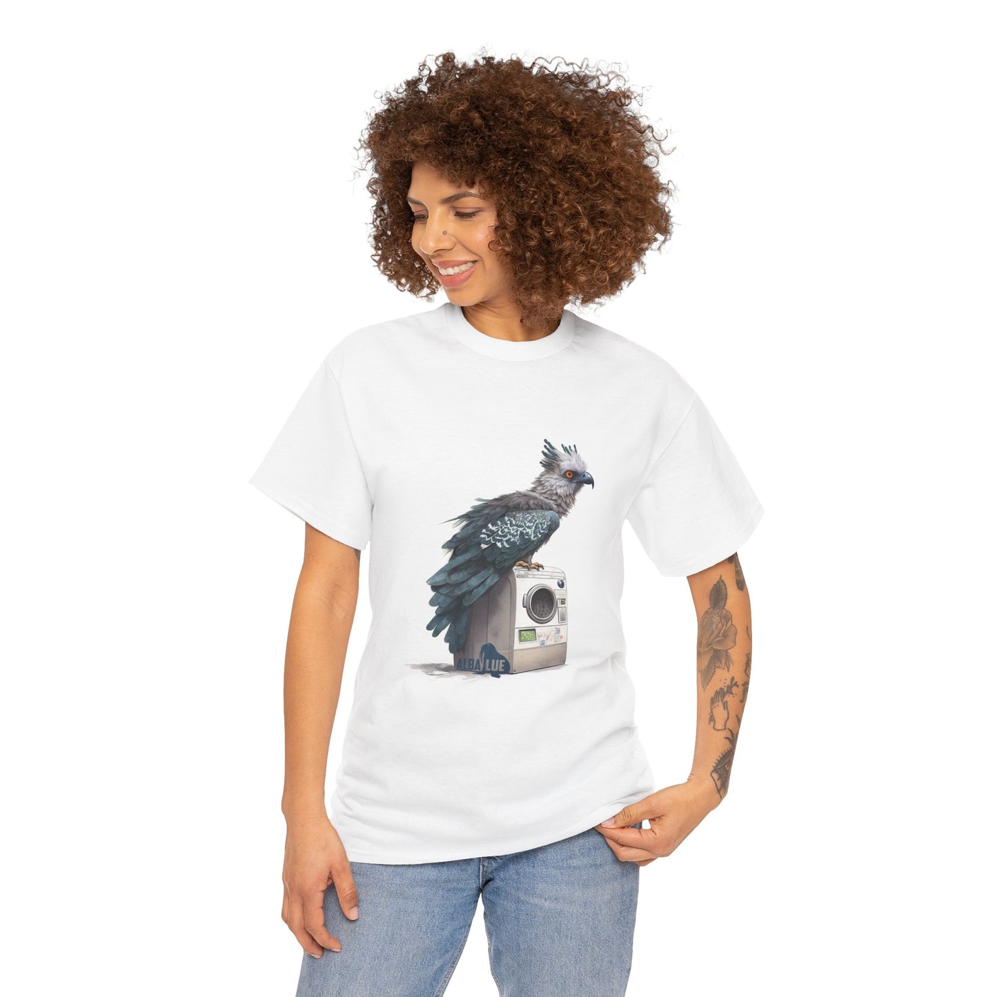 Harpy Eagle Sitting on a Washing Machine  - T-Shirt
