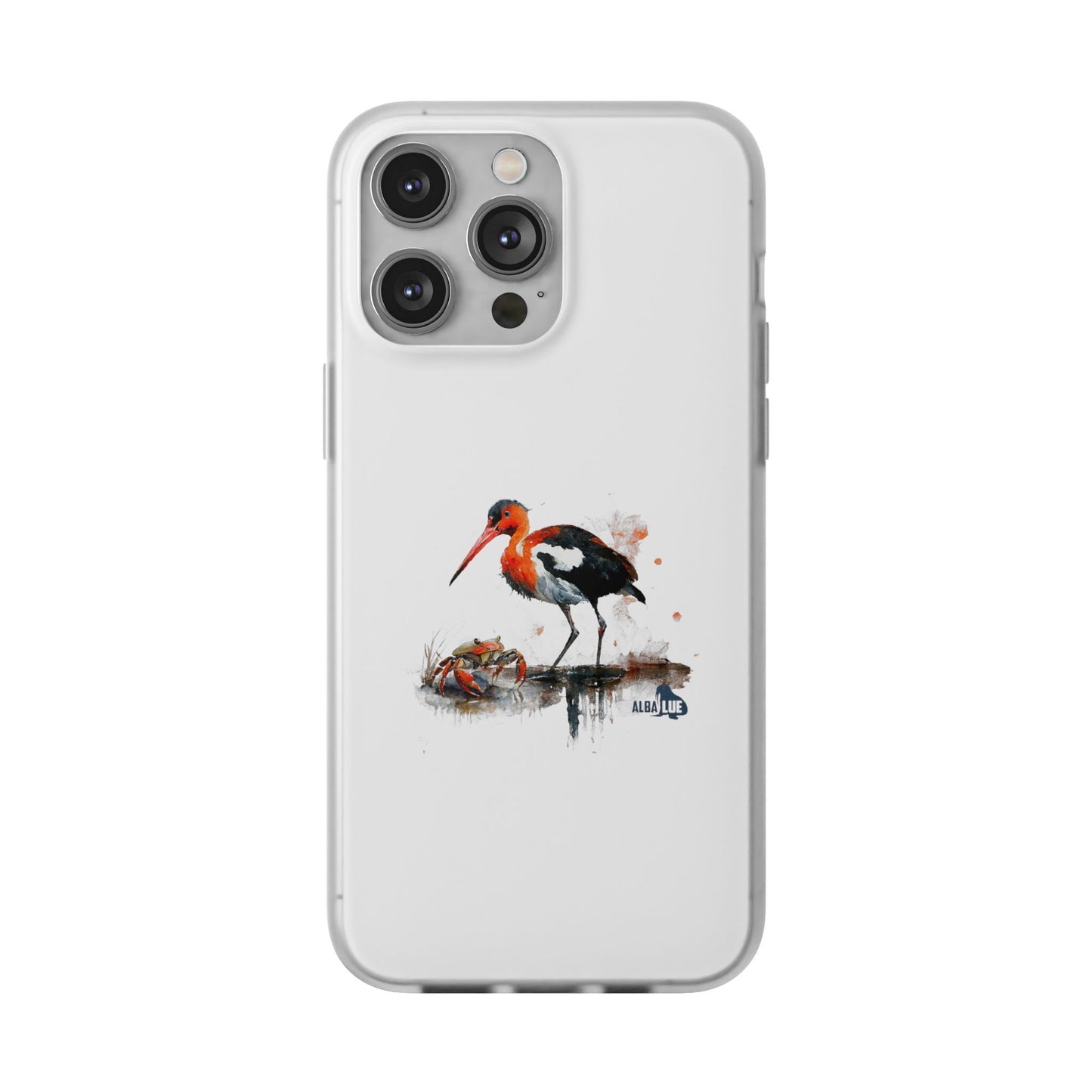 Bird Watercolor Phone Case — Painted Water Bird Flexi Case