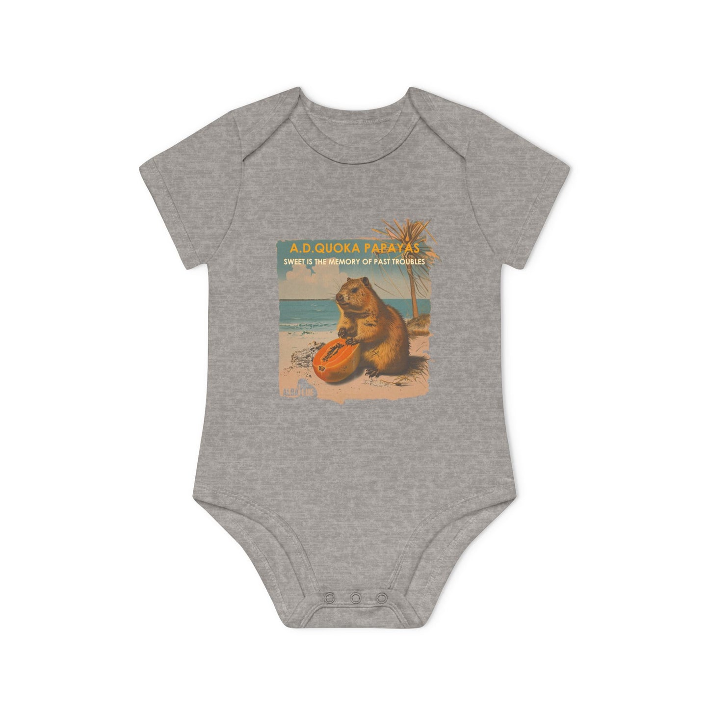 Retro A.D. Quokka Papayas - Infant Bodysuit Organic