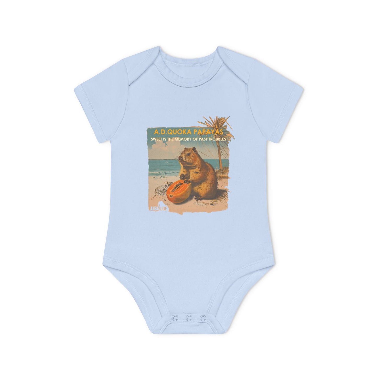 Retro A.D. Quokka Papayas - Infant Bodysuit Organic