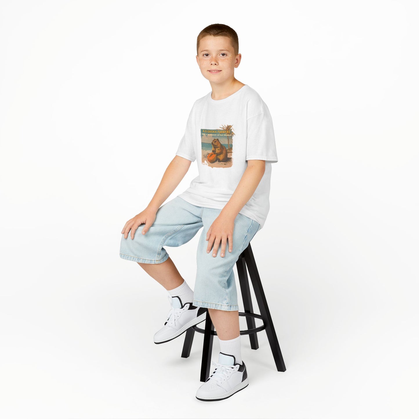 Retro A.D. Quokka Papayas - Kids T-Shirt