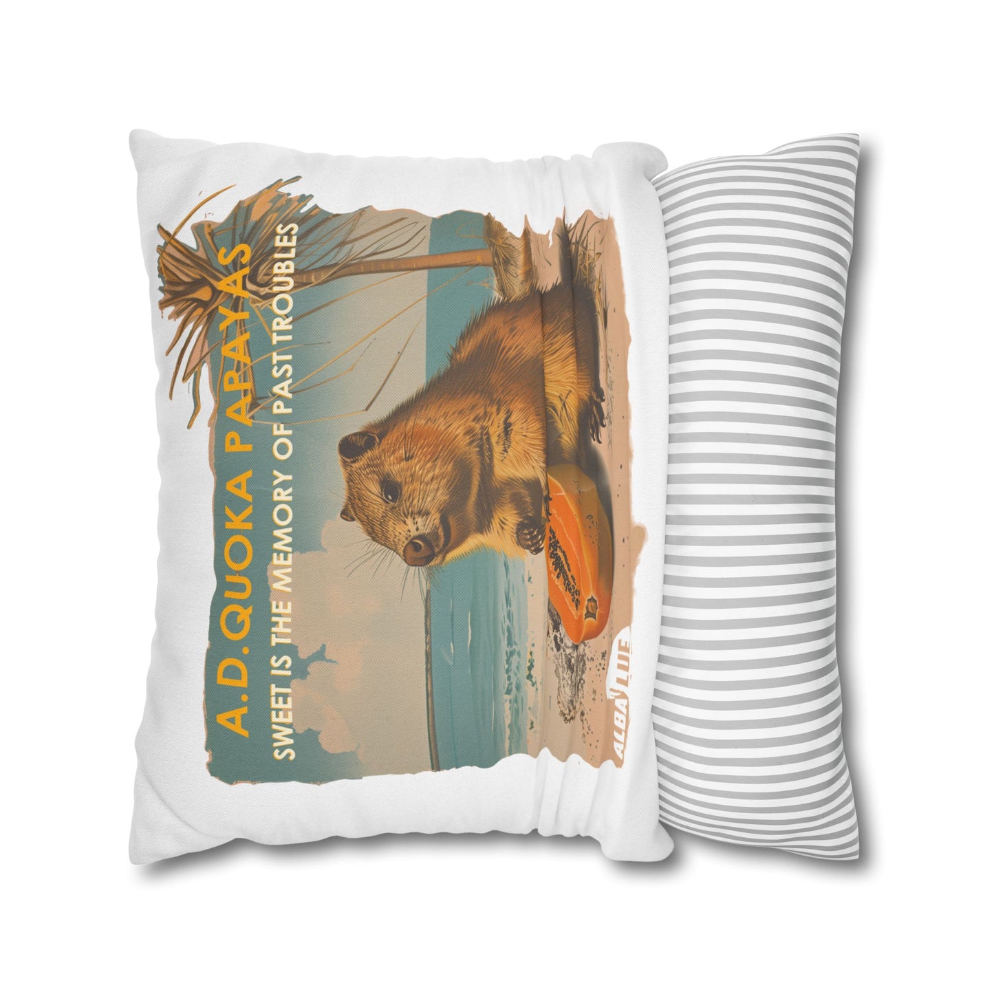 Retro A.D. Quokka Papayas - Pillowcase