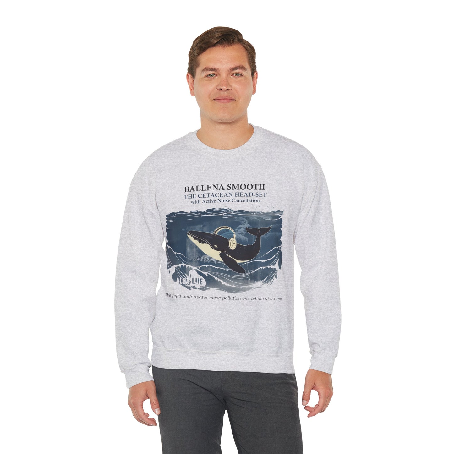 Whale Headphone - Crewneck Sweatshirt
