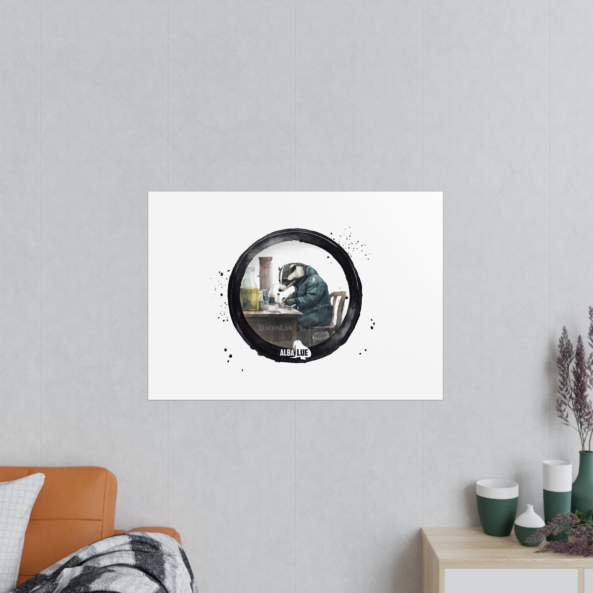 Badger in a Lab - Art Print