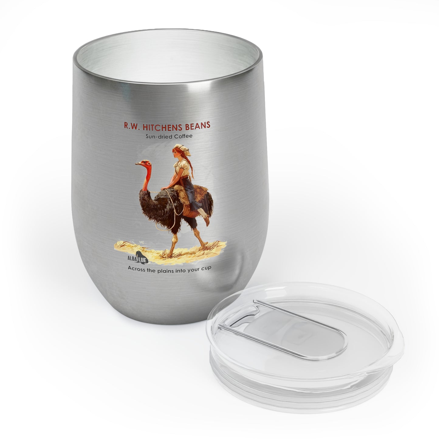 Vintage Ostrich Coffee Ad - Chill Wine Tumbler