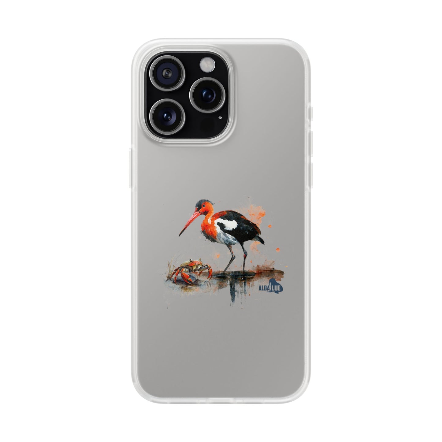 Bird Watercolor Phone Case — Painted Water Bird Flexi Case