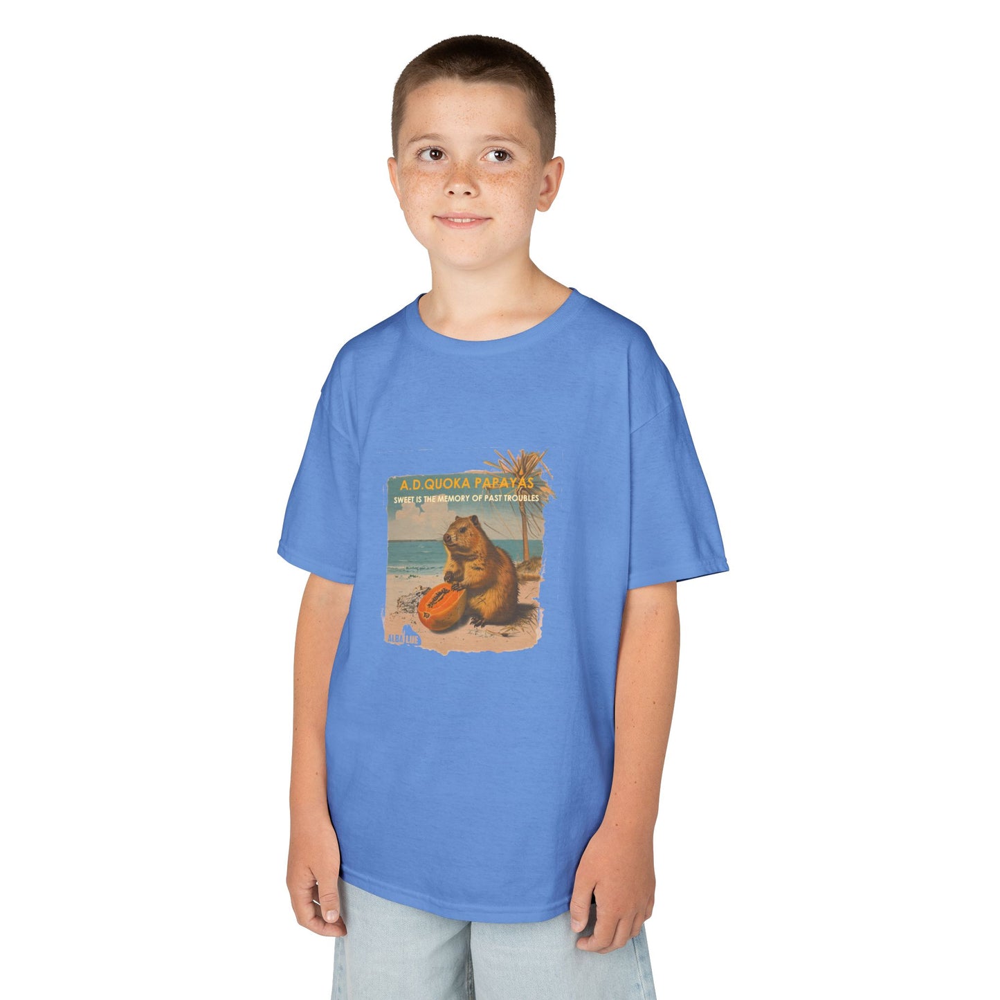 Retro A.D. Quokka Papayas - Kids T-Shirt