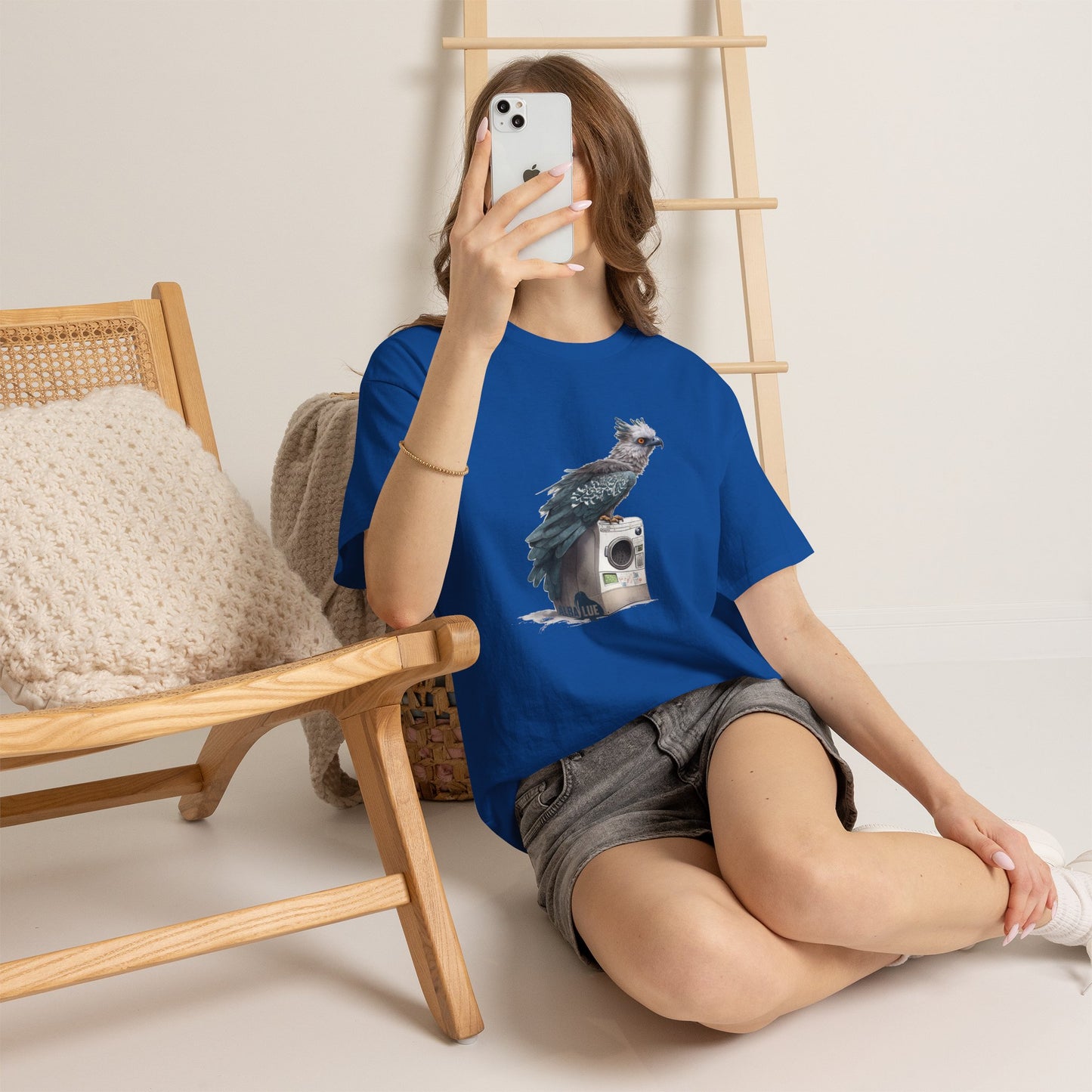 Harpy Eagle Sitting on a Washing Machine  - T-Shirt