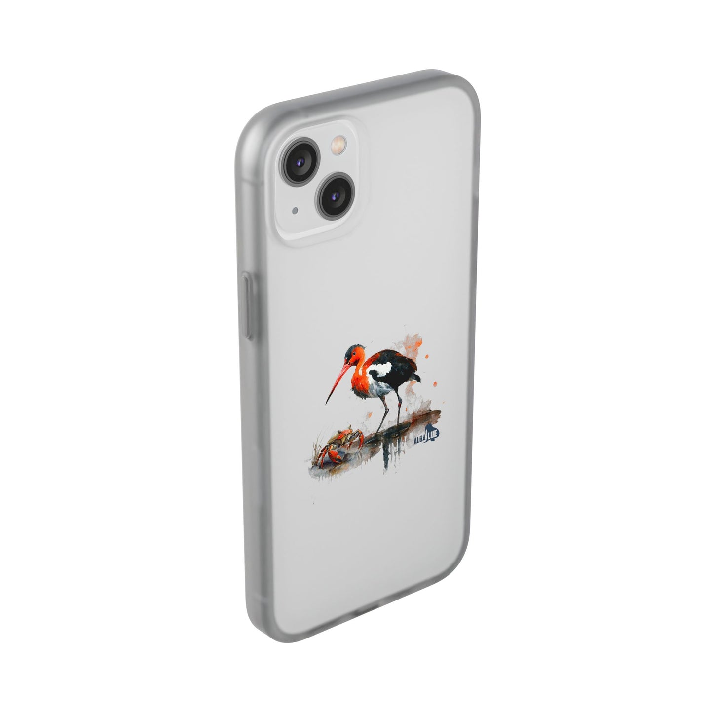 Bird Watercolor Phone Case — Painted Water Bird Flexi Case