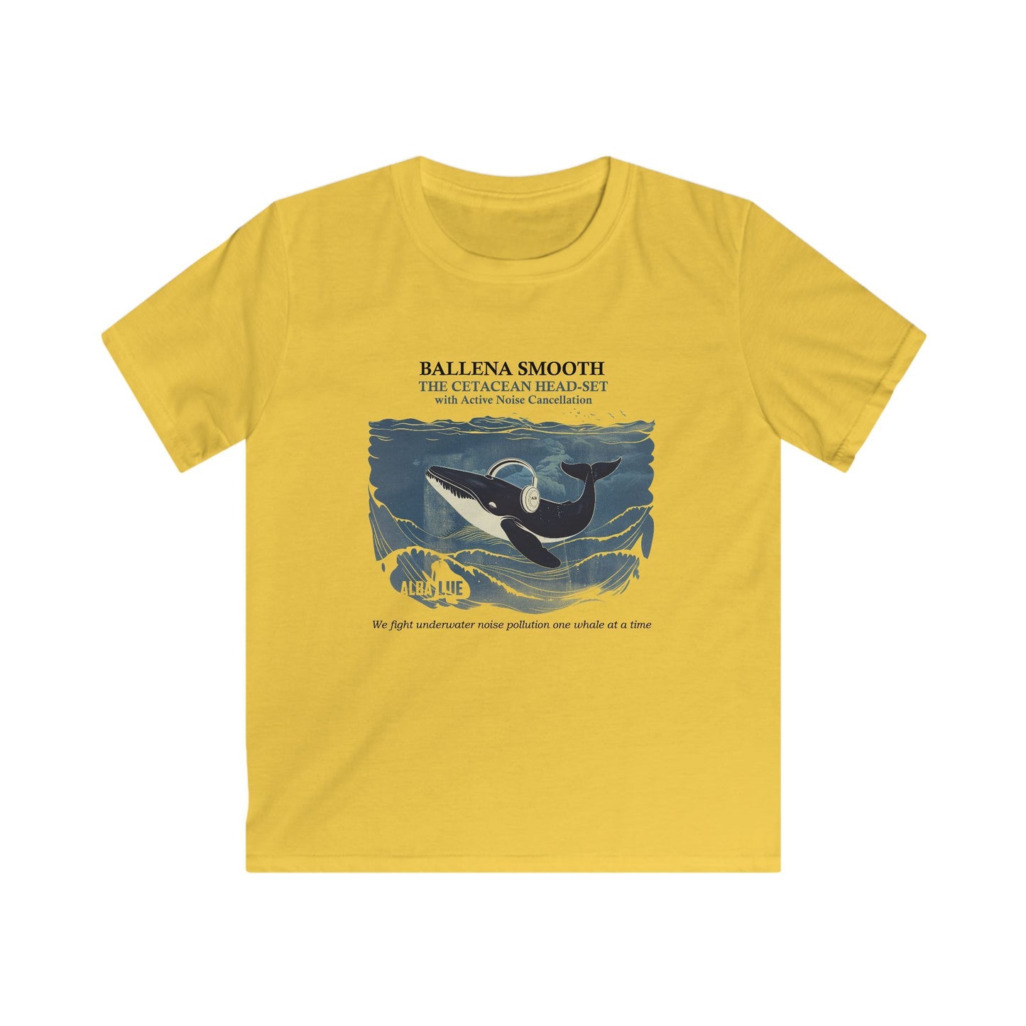 Whale Headphone - kids T-shirt