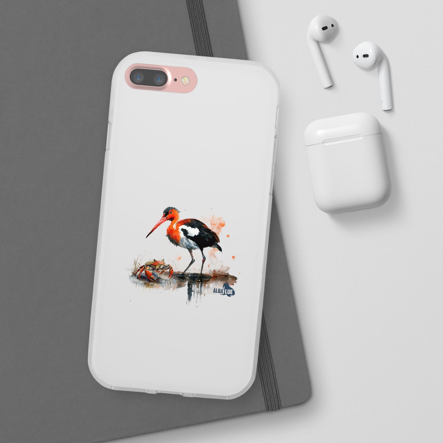 Bird Watercolor Phone Case — Painted Water Bird Flexi Case