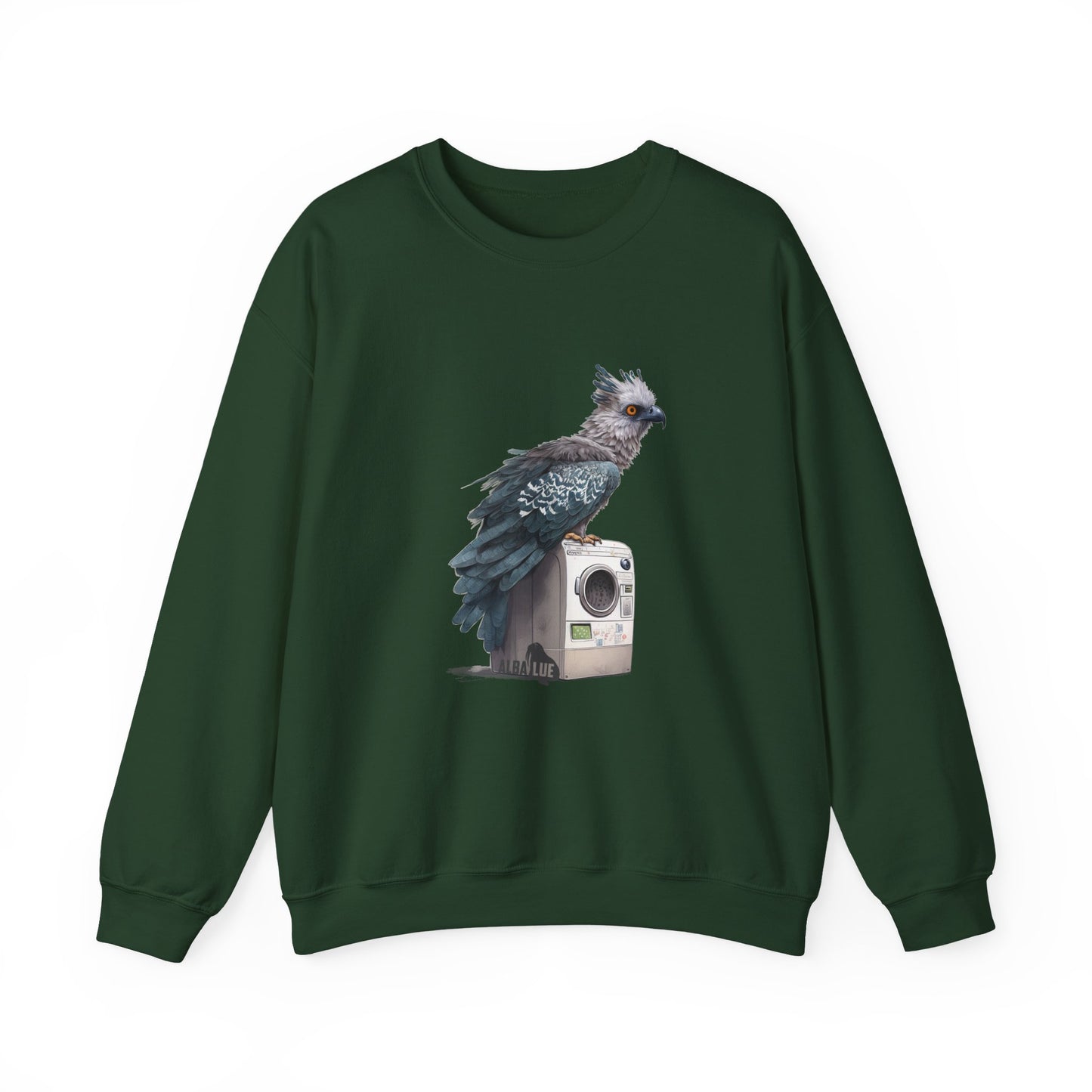 Harpy Eagle Sitting on a Washing Machine  - Crewneck Sweatshirt