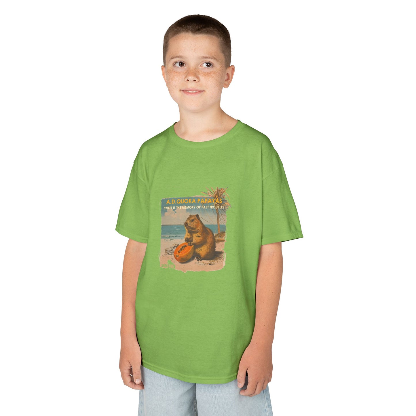 Retro A.D. Quokka Papayas - Kids T-Shirt