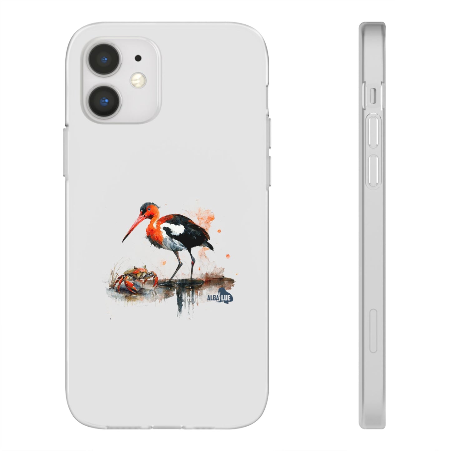 Bird Watercolor Phone Case — Painted Water Bird Flexi Case