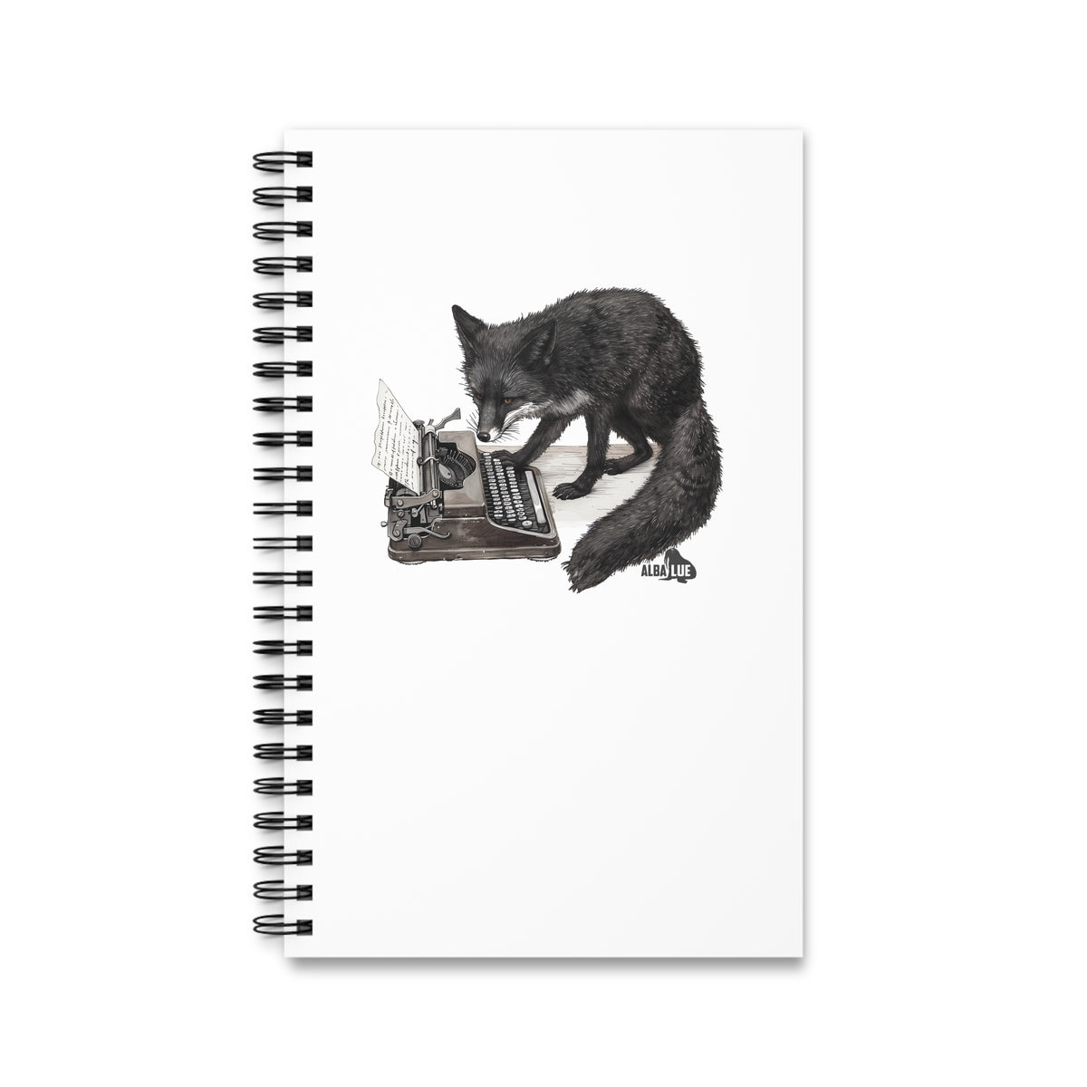 Fox Typewriter - Spiral Journal