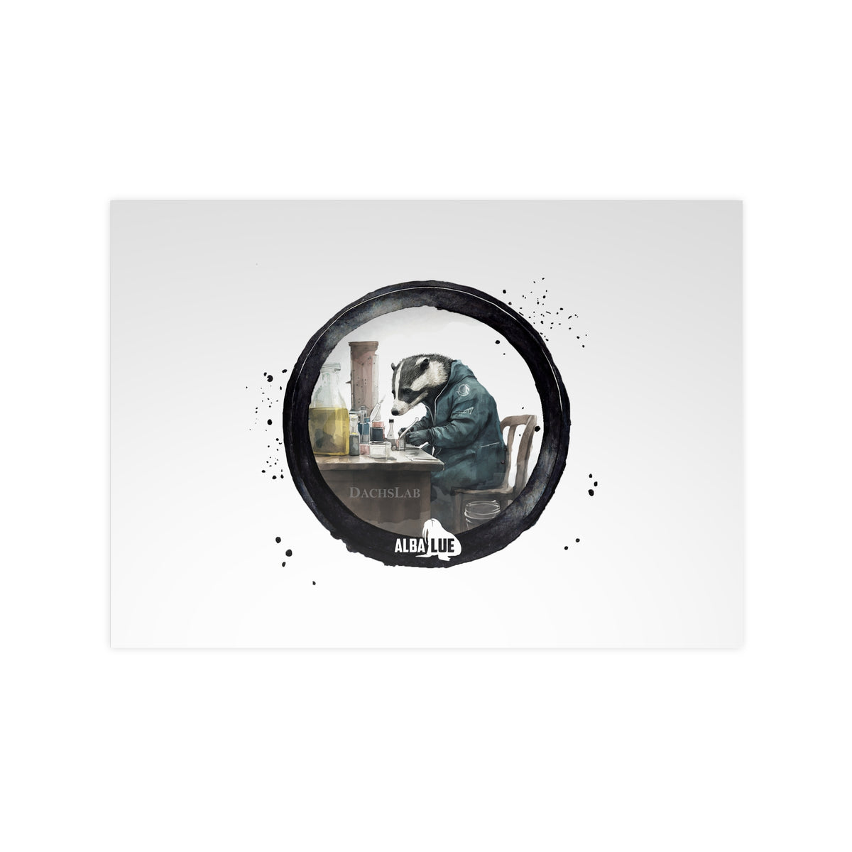 Badger in a Lab - Art Print