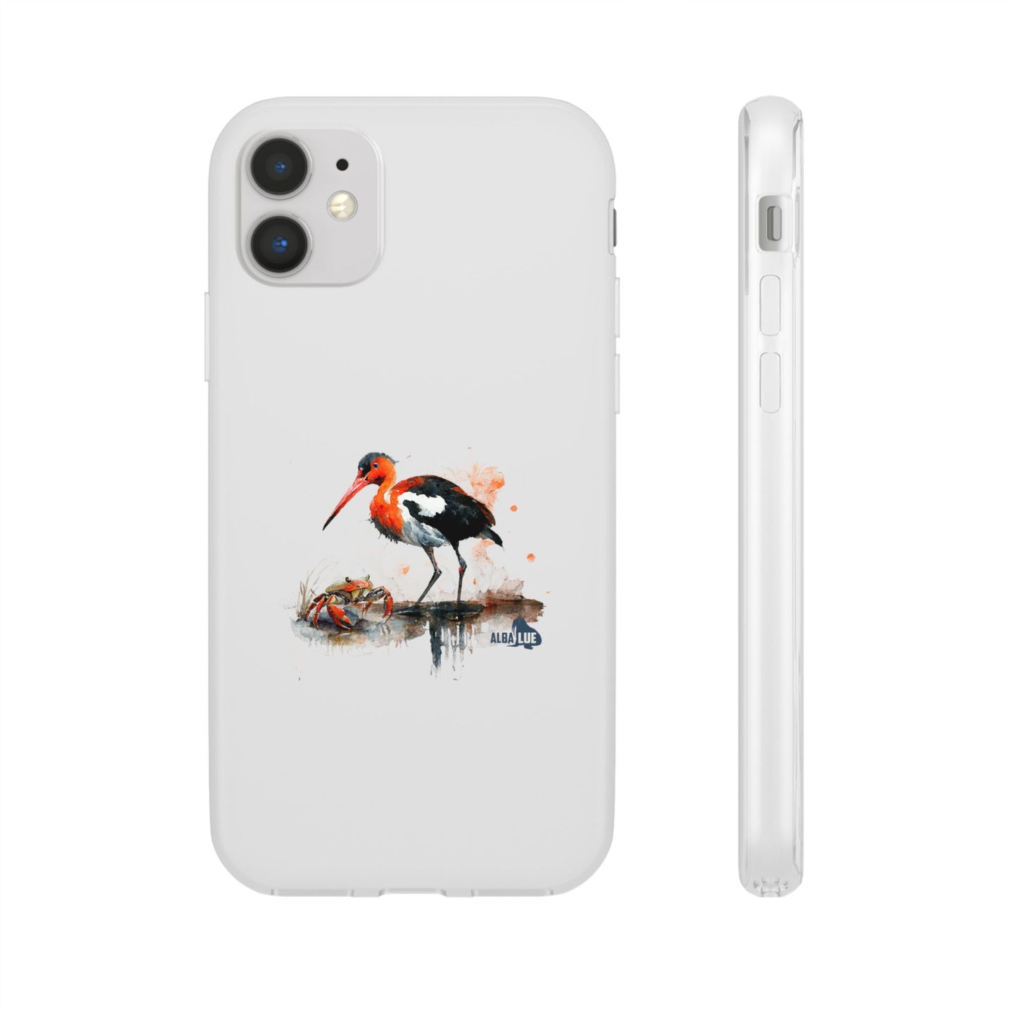 Bird Watercolor Phone Case — Painted Water Bird Flexi Case