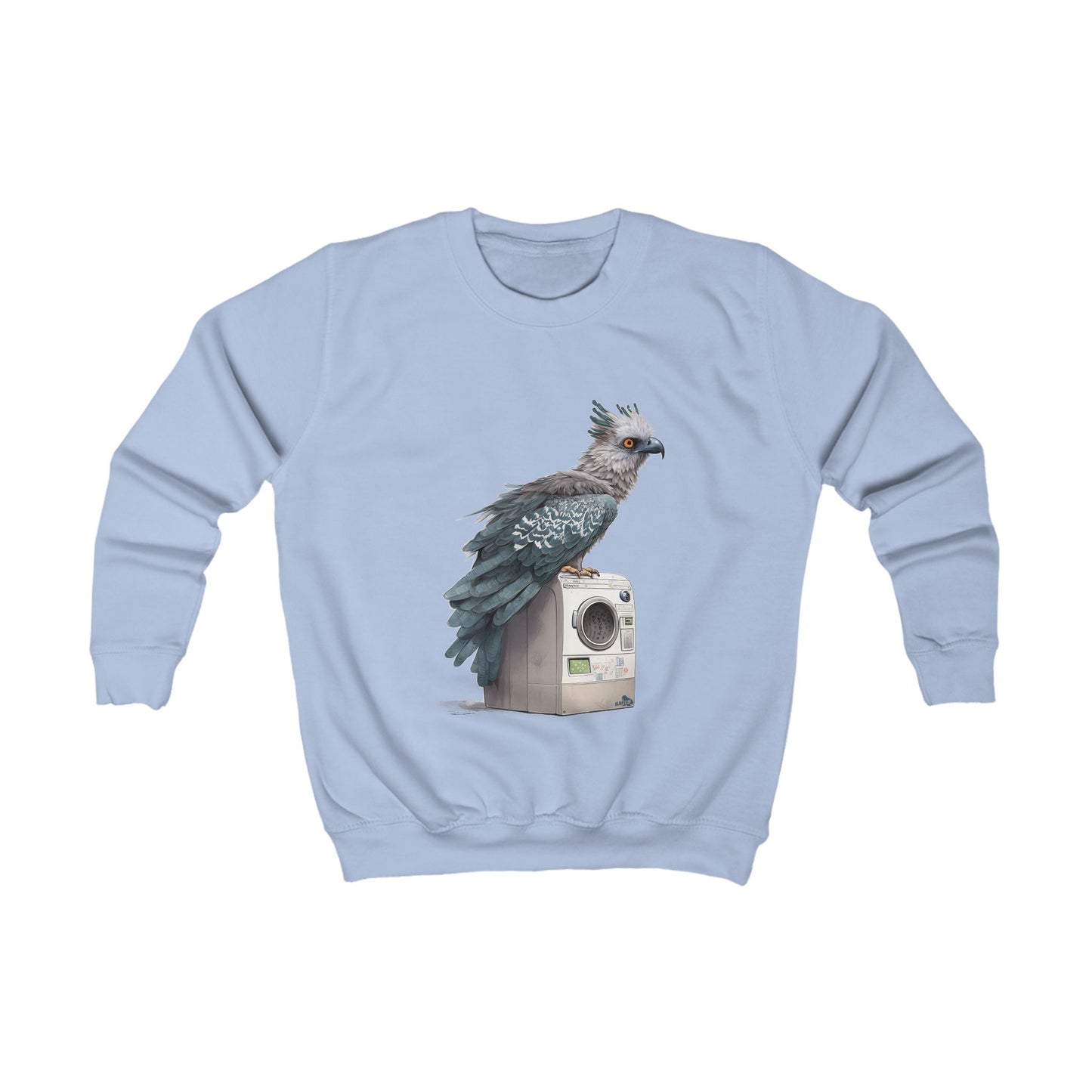 Harpy Eagle Sitting on a Washing Machine - Kids Sweatshirt