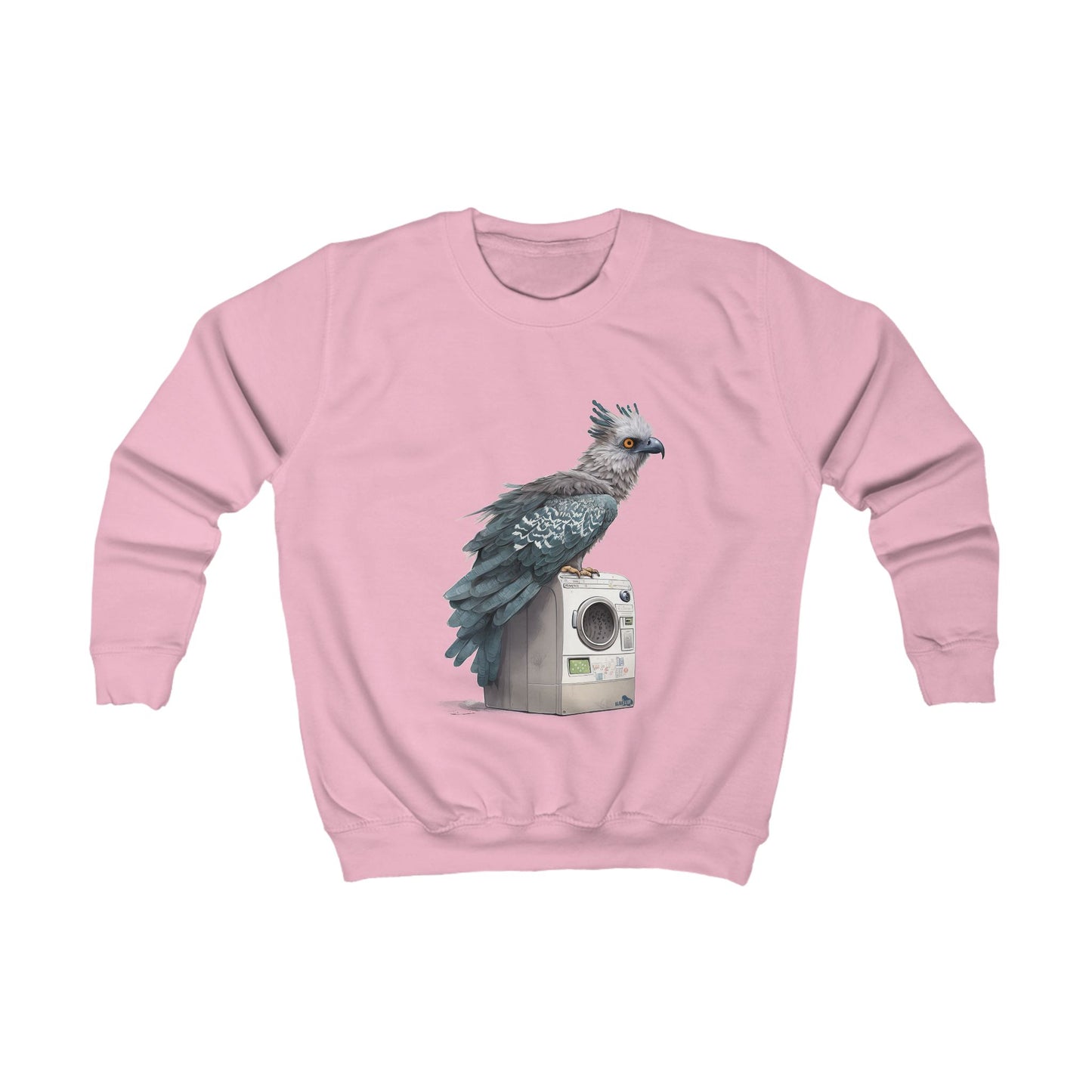 Harpy Eagle Sitting on a Washing Machine - Kids Sweatshirt