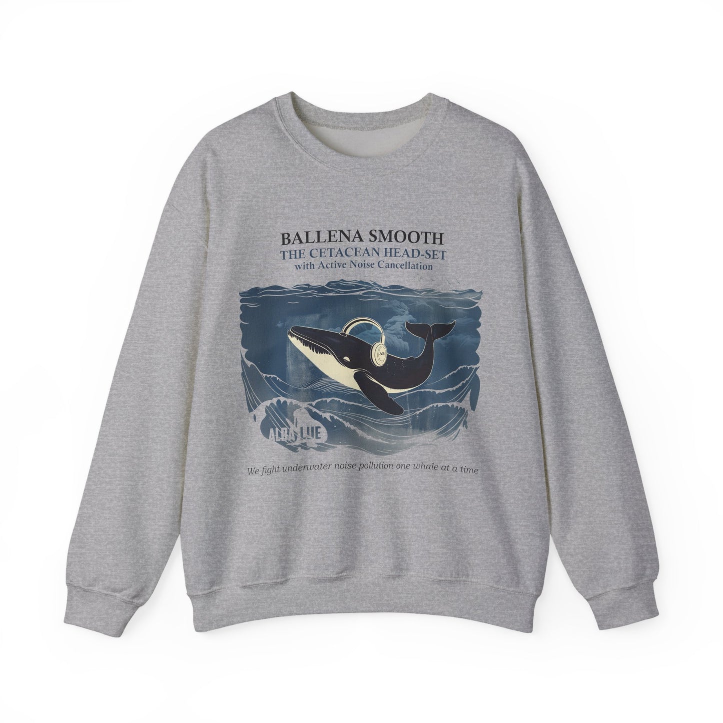 Whale Headphone - Crewneck Sweatshirt
