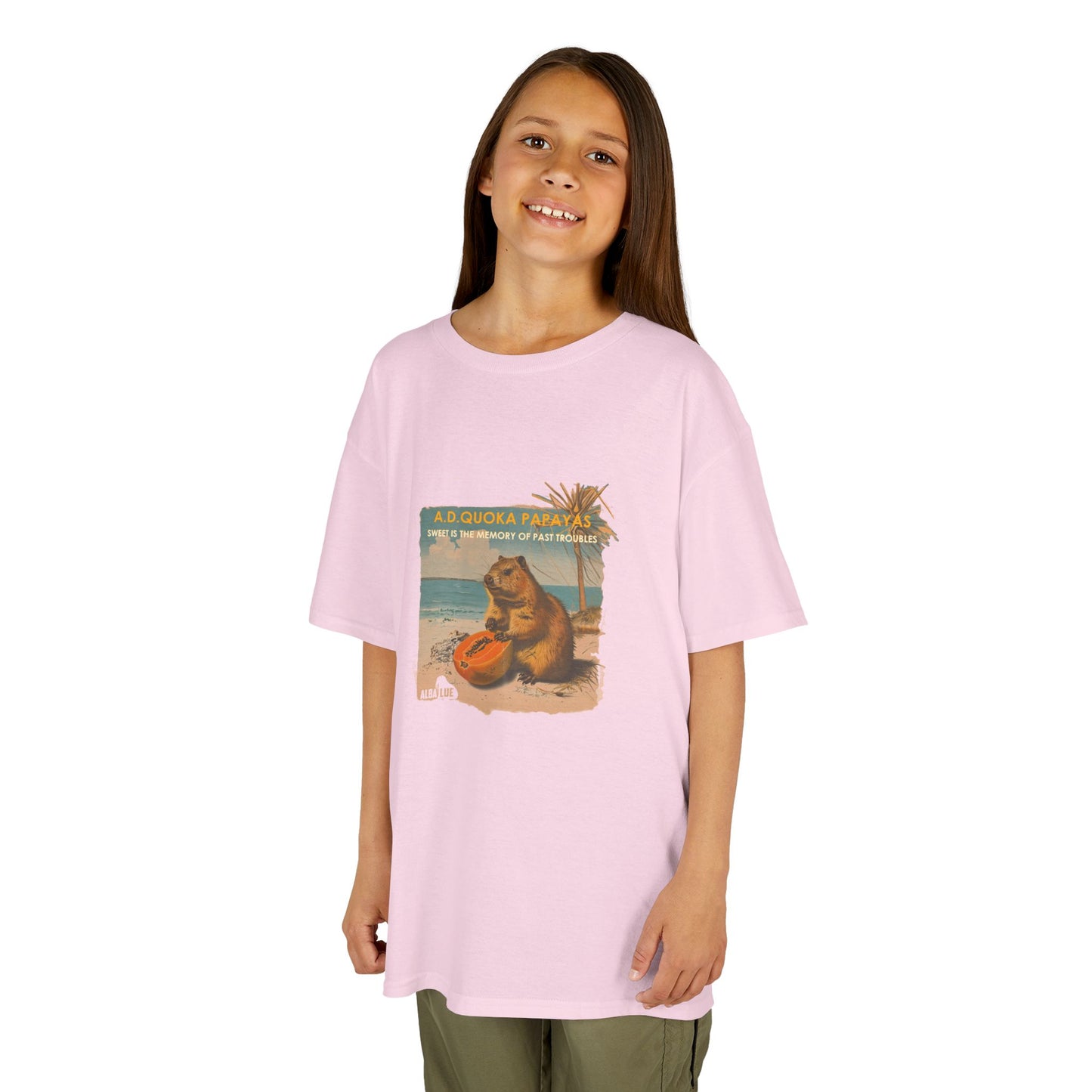 Retro A.D. Quokka Papayas - Kids T-Shirt
