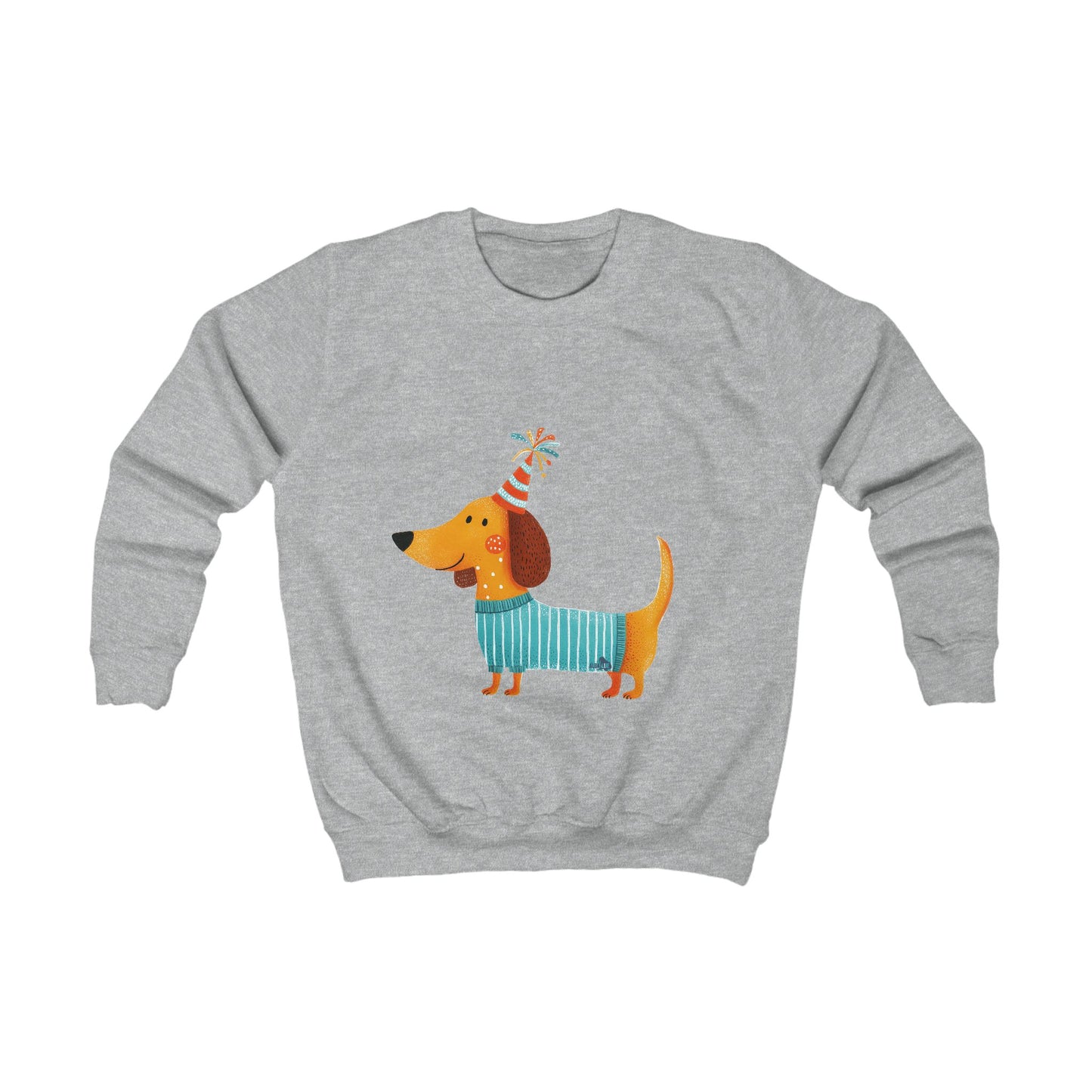Dachshund in Striped Sweater - Kids Sweatshirt