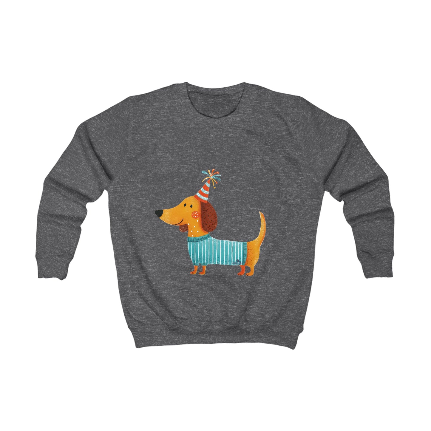Dachshund in Striped Sweater - Kids Sweatshirt