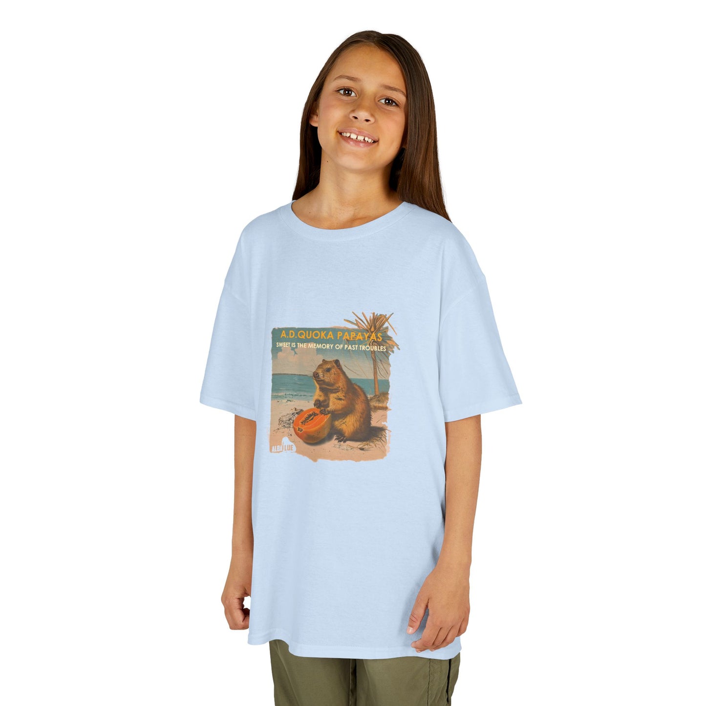 Retro A.D. Quokka Papayas - Kids T-Shirt