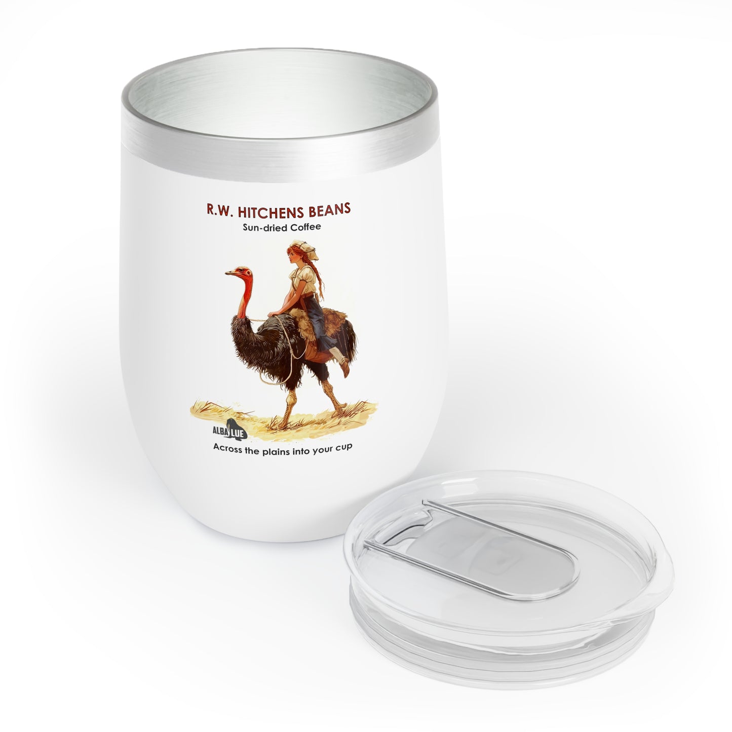 Vintage Ostrich Coffee Ad - Chill Wine Tumbler