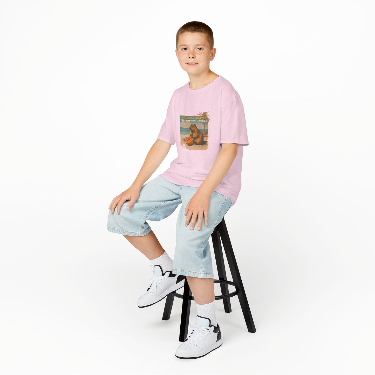 Retro A.D. Quokka Papayas - Kids T-Shirt