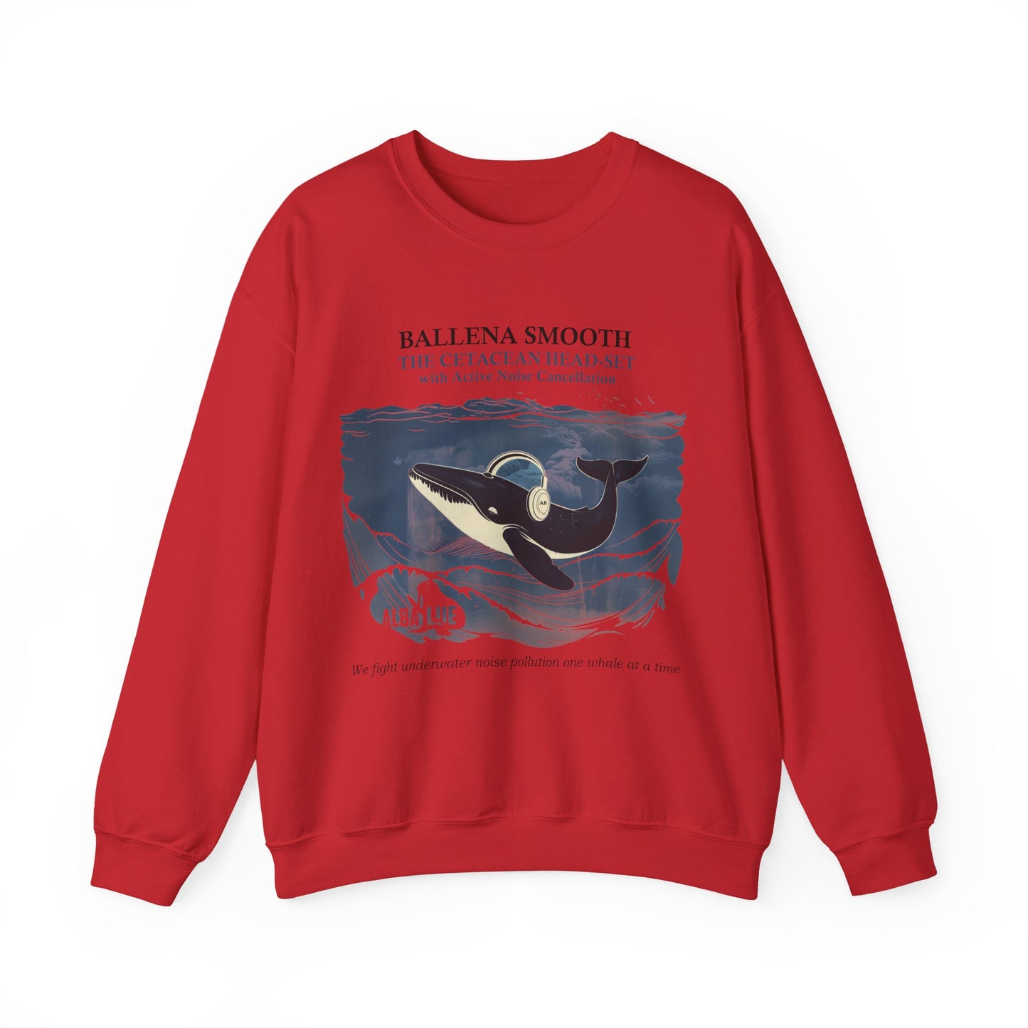 Whale Headphone - Crewneck Sweatshirt