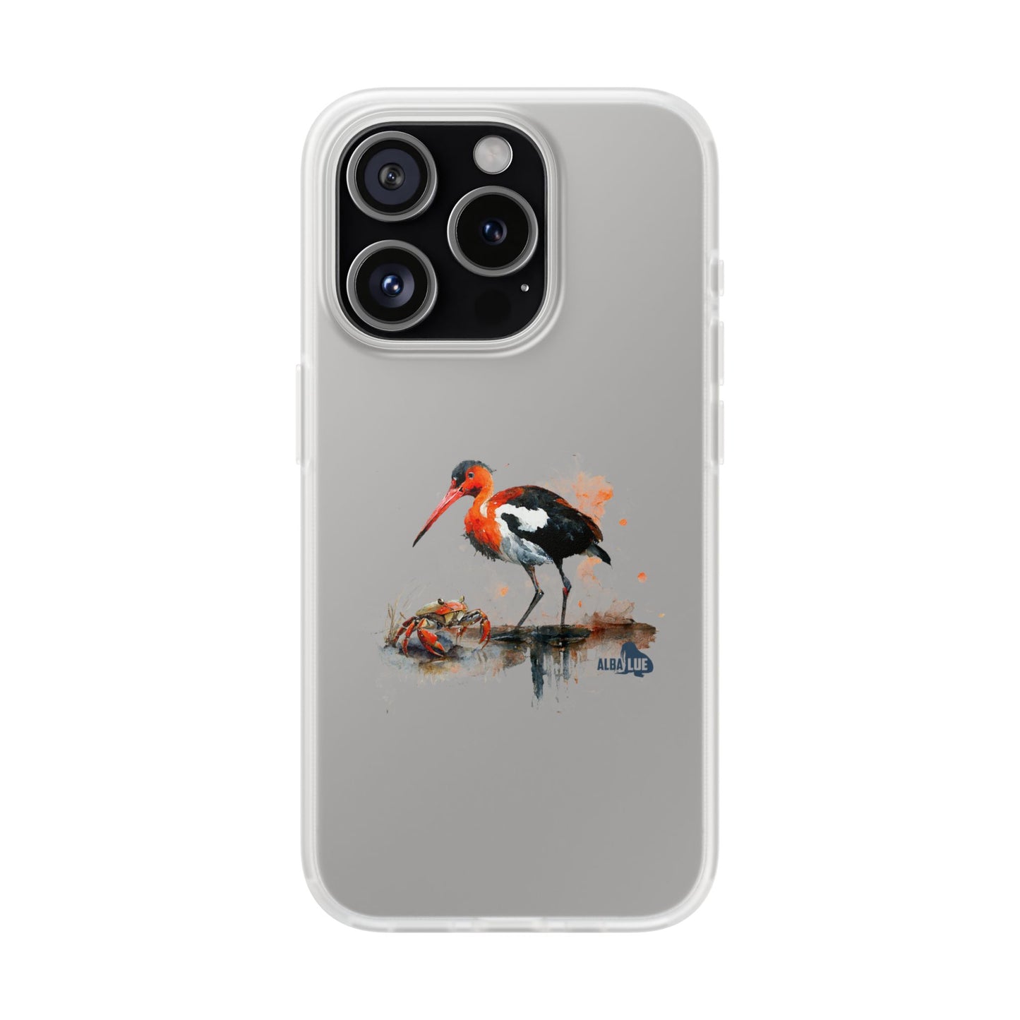 Bird Watercolor Phone Case — Painted Water Bird Flexi Case