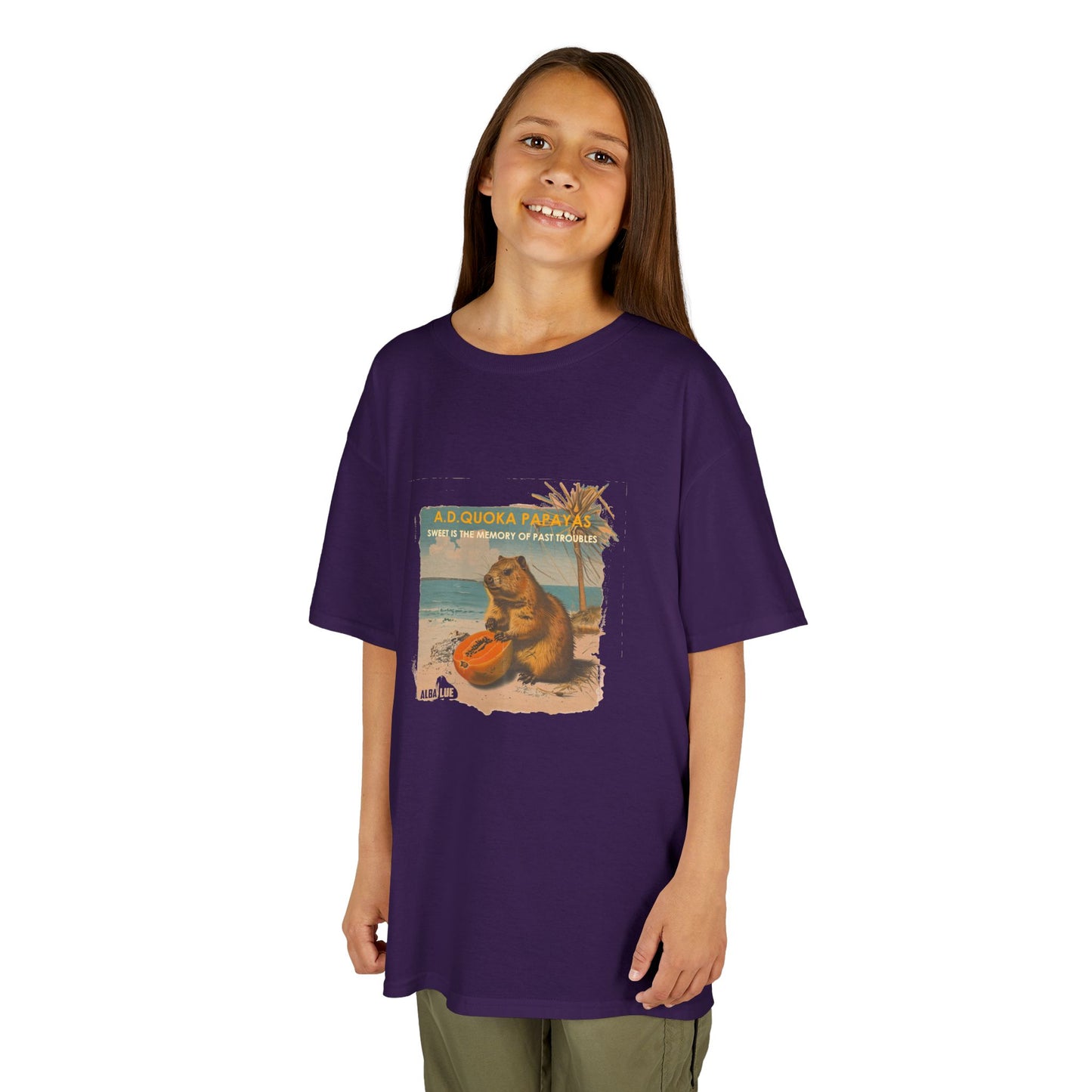 Retro A.D. Quokka Papayas - Kids T-Shirt