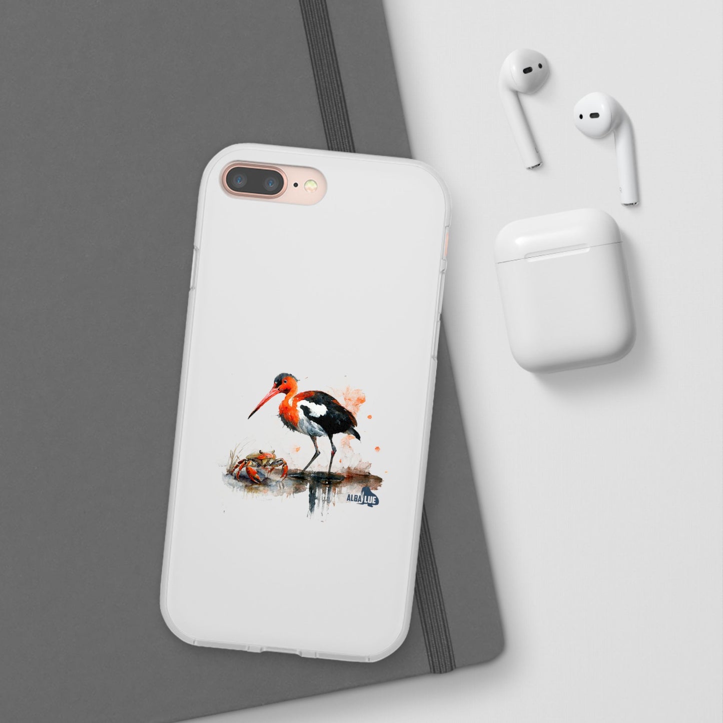 Bird Watercolor Phone Case — Painted Water Bird Flexi Case