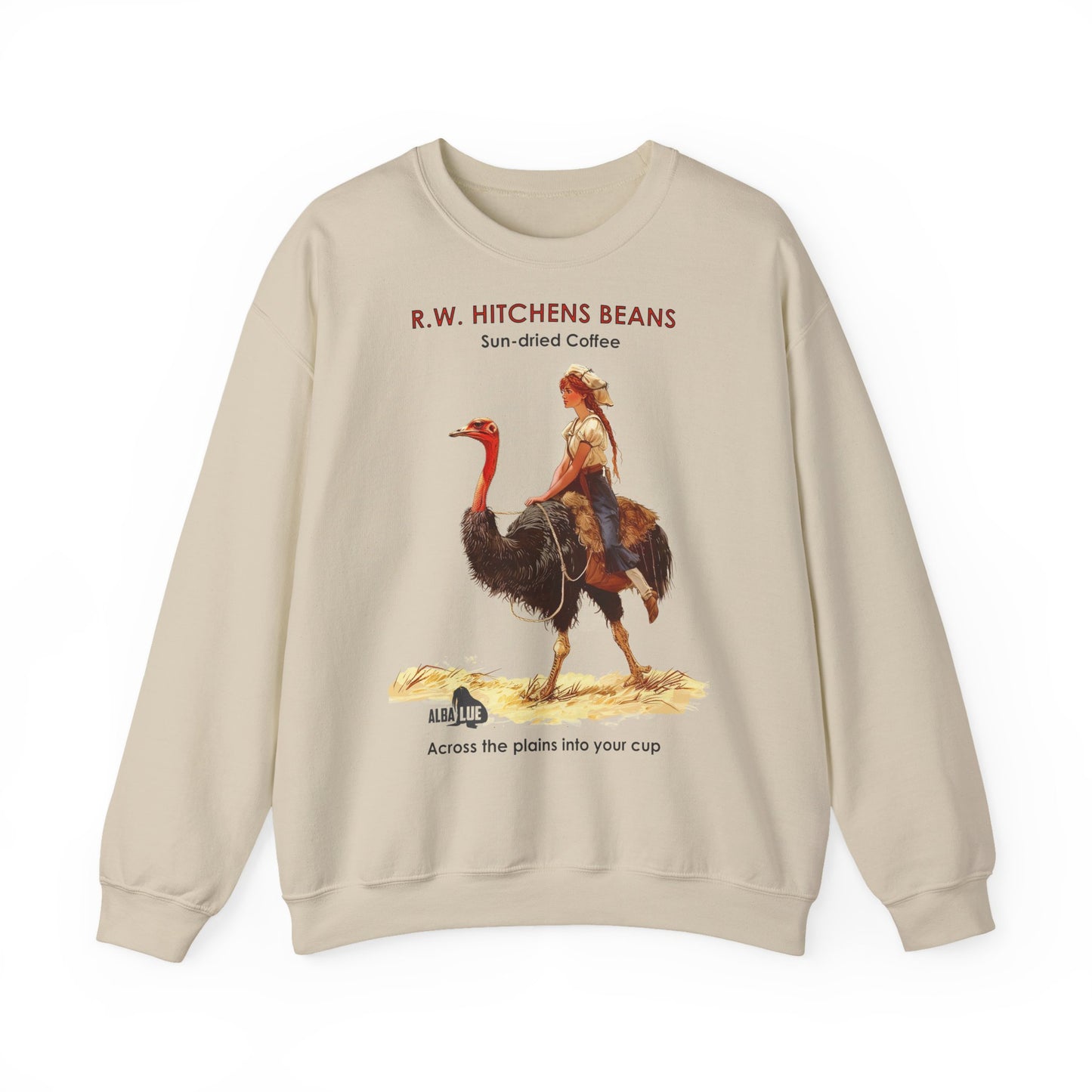 Vintage Ostrich Coffee Ad - Crewneck Sweatshirt