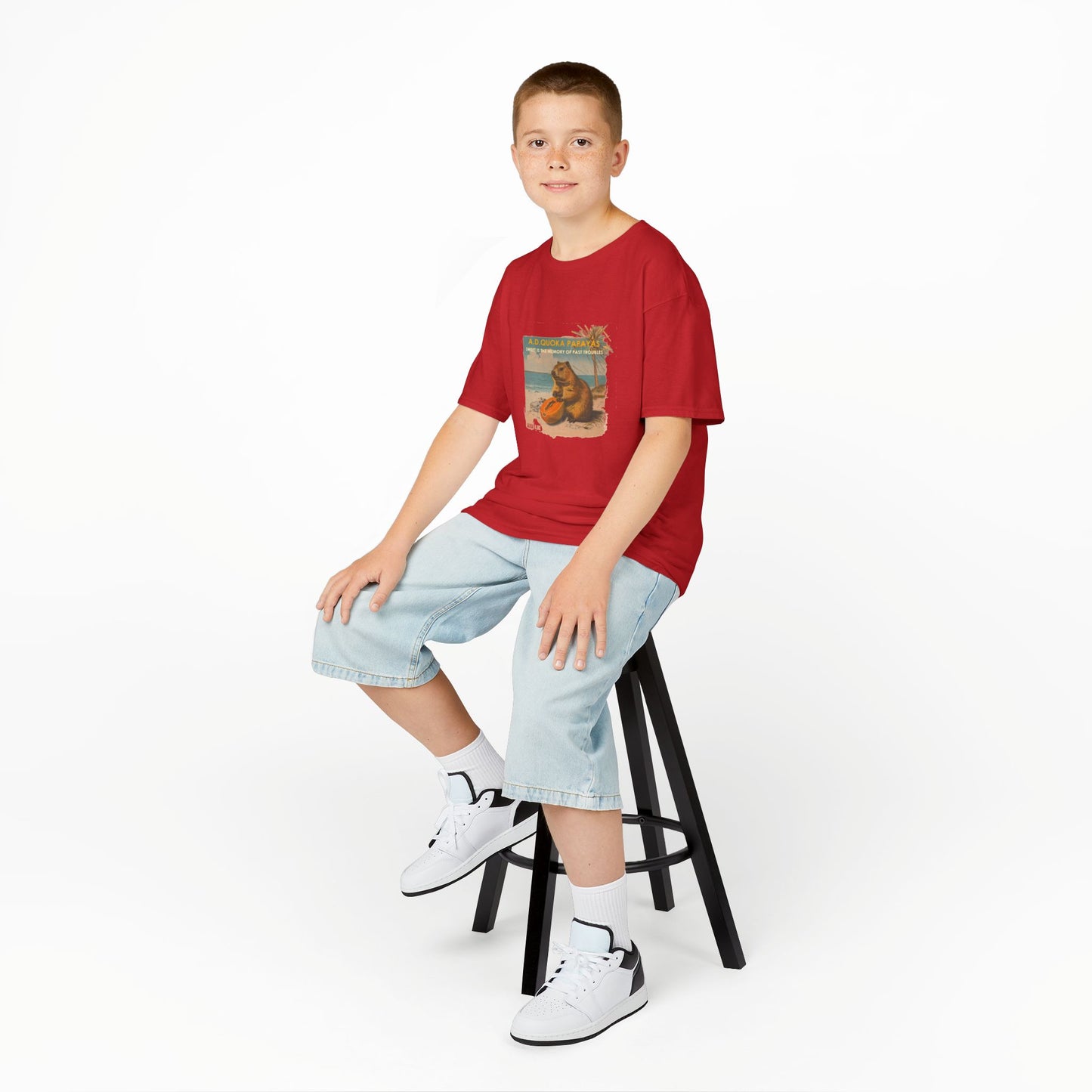 Retro A.D. Quokka Papayas - Kids T-Shirt