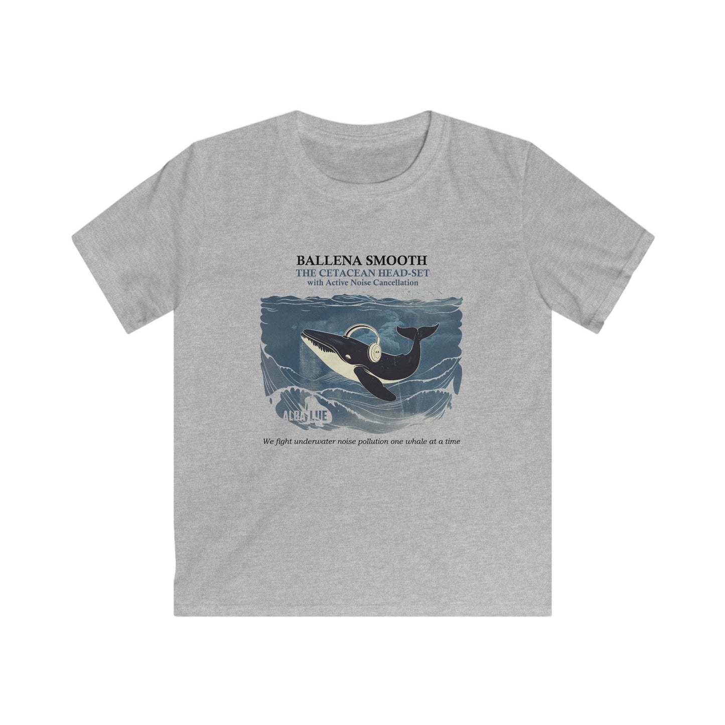 Whale Headphone - kids T-shirt