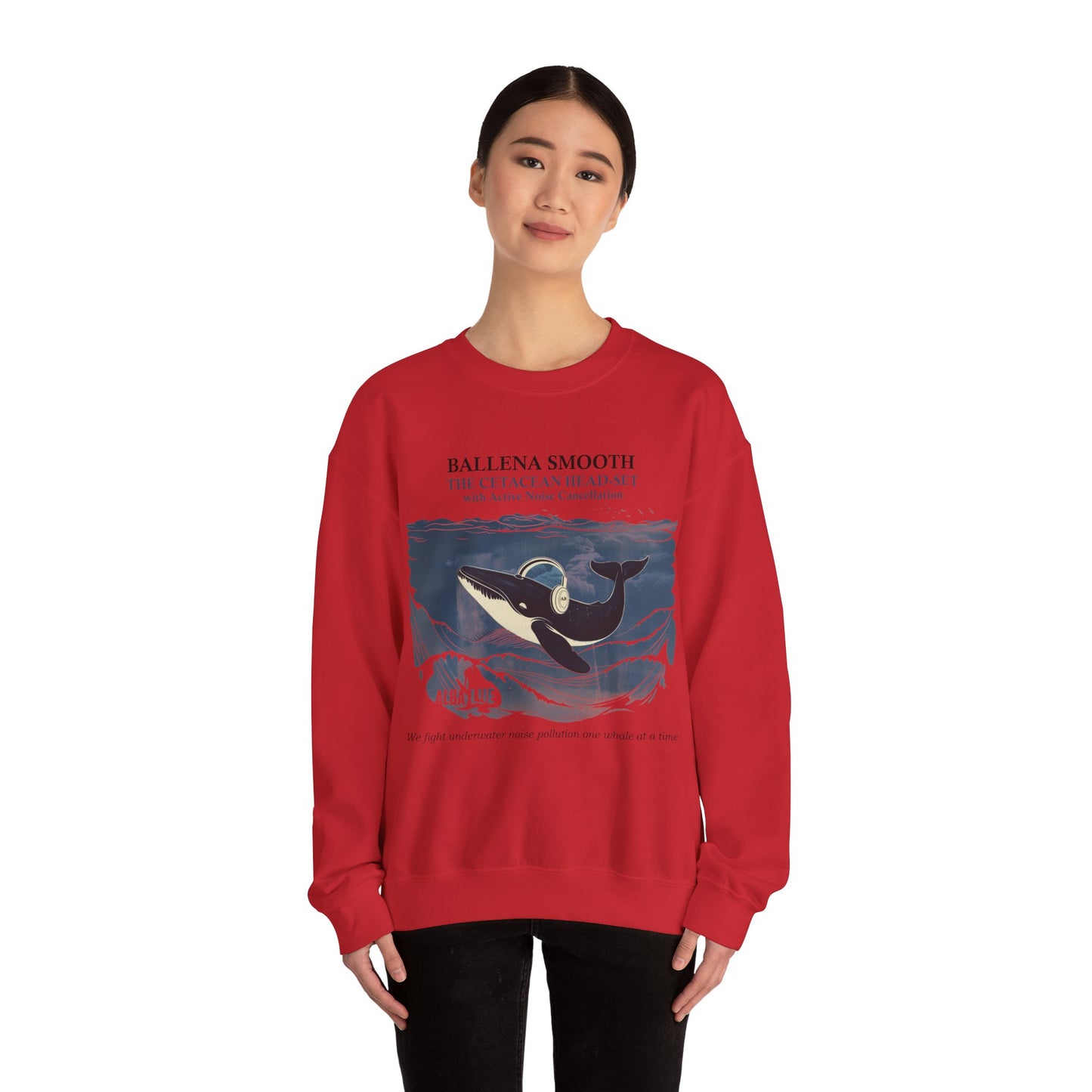 Whale Headphone - Crewneck Sweatshirt