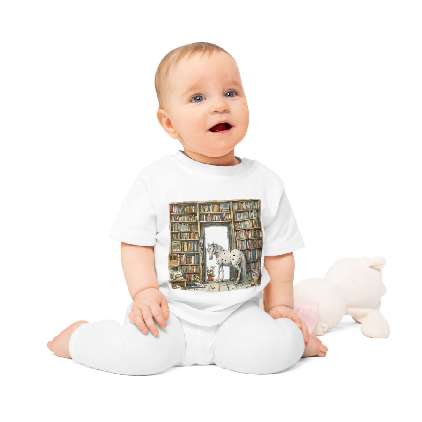 Horse in a Library - Toddler T-shirt